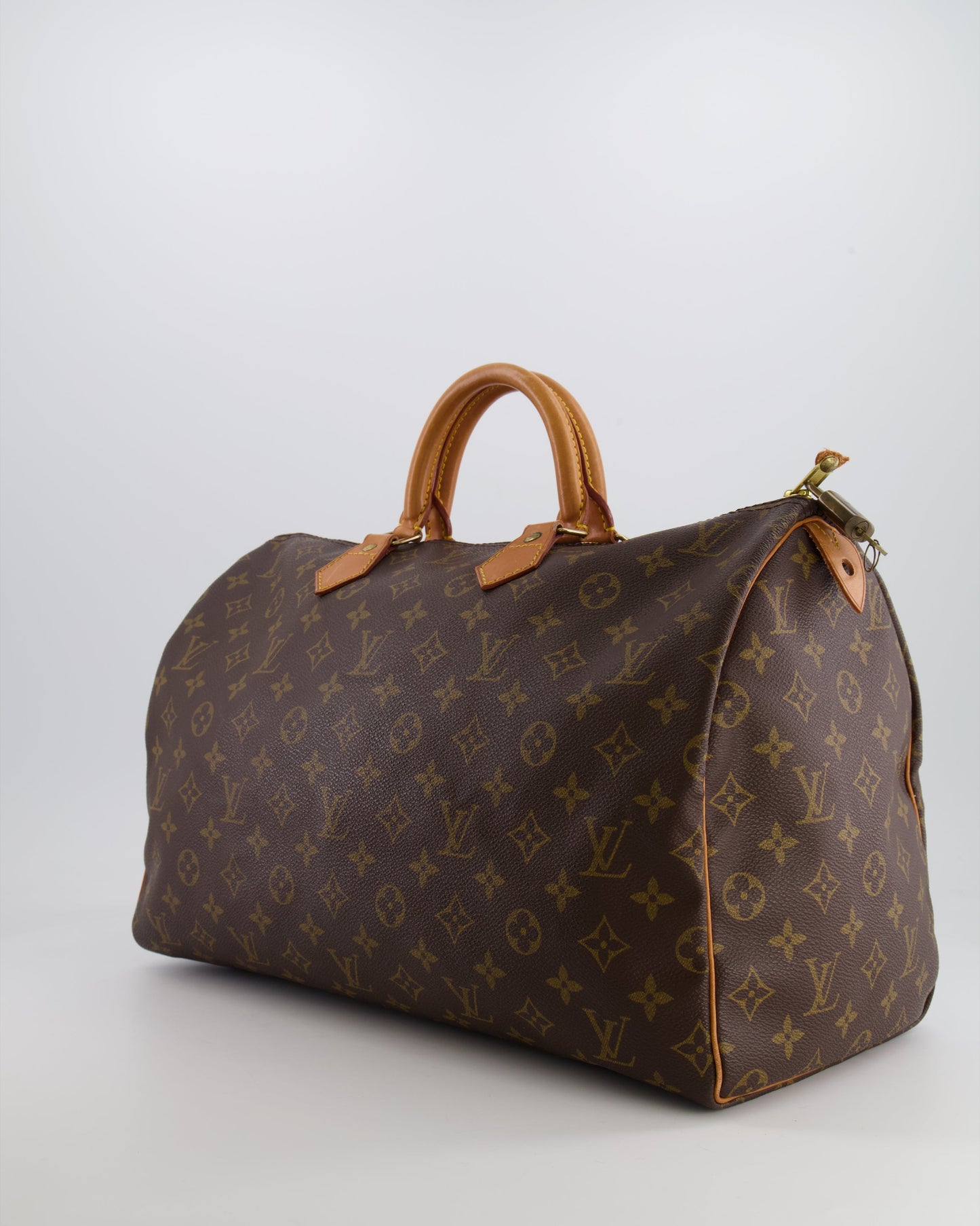 Louis Vuitton Vintage Brown Monogram Canvas Speedy 40 Bag with Gold Hardware RRP £1,600