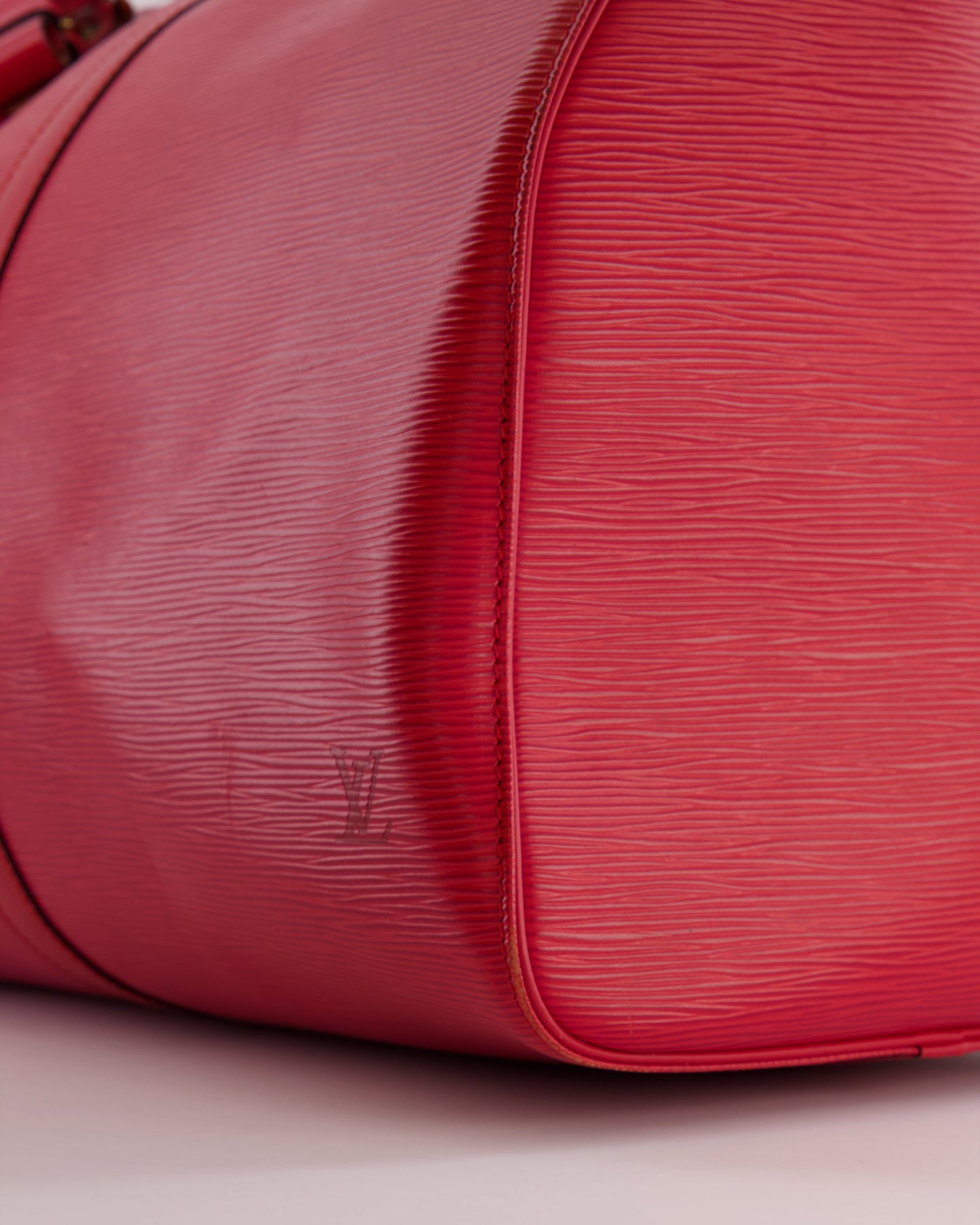 Louis Vuitton Vintage Red Epi Leather Keepall 55 Travel Bag with Gold Hardware RRP £2,800