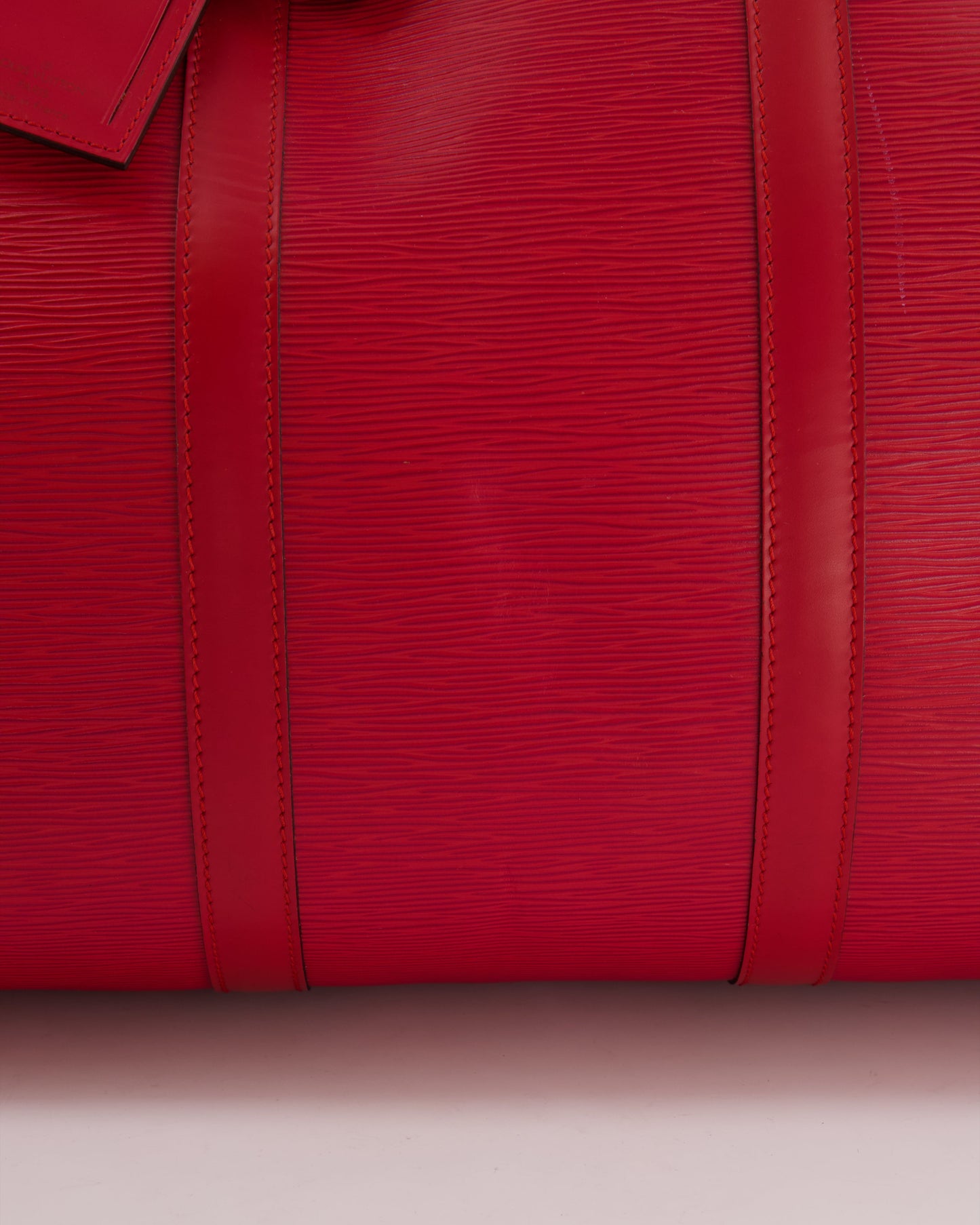 Louis Vuitton Vintage Red Epi Leather Keepall 55 Travel Bag with Gold Hardware RRP £2,800