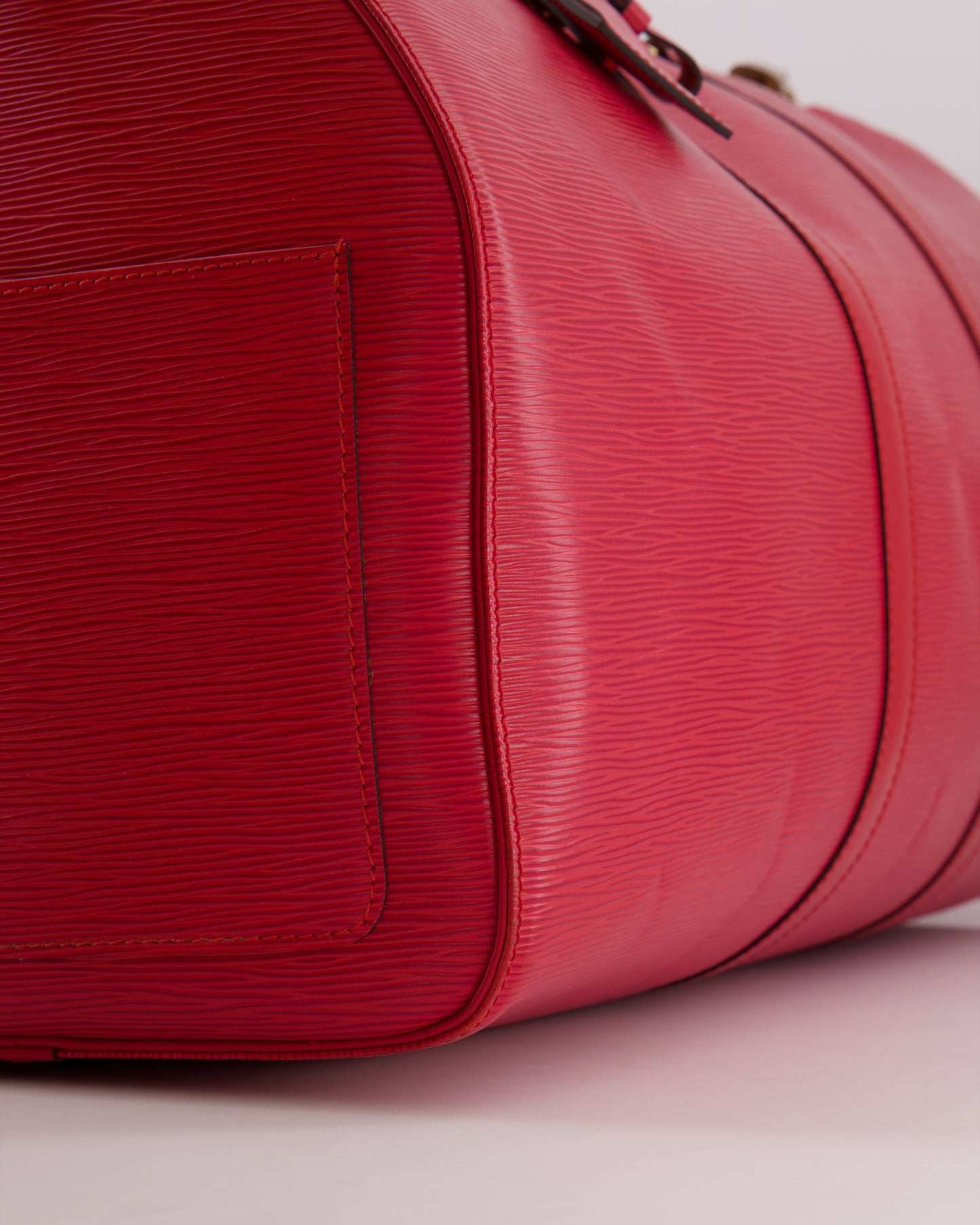 Louis Vuitton Vintage Red Epi Leather Keepall 55 Travel Bag with Gold Hardware RRP £2,800