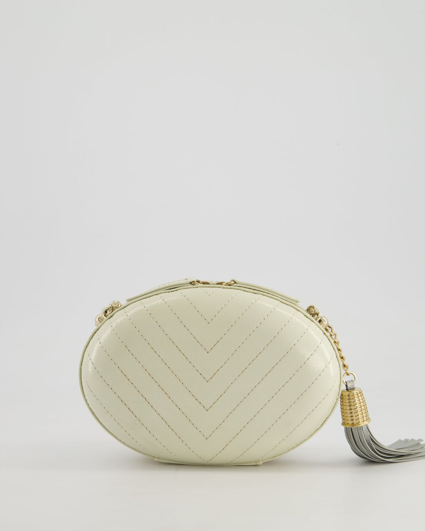 Chanel Cruise 2019 "La Pausa" Crossbody Bag with Champagne Gold Hardware and Tassel Detail