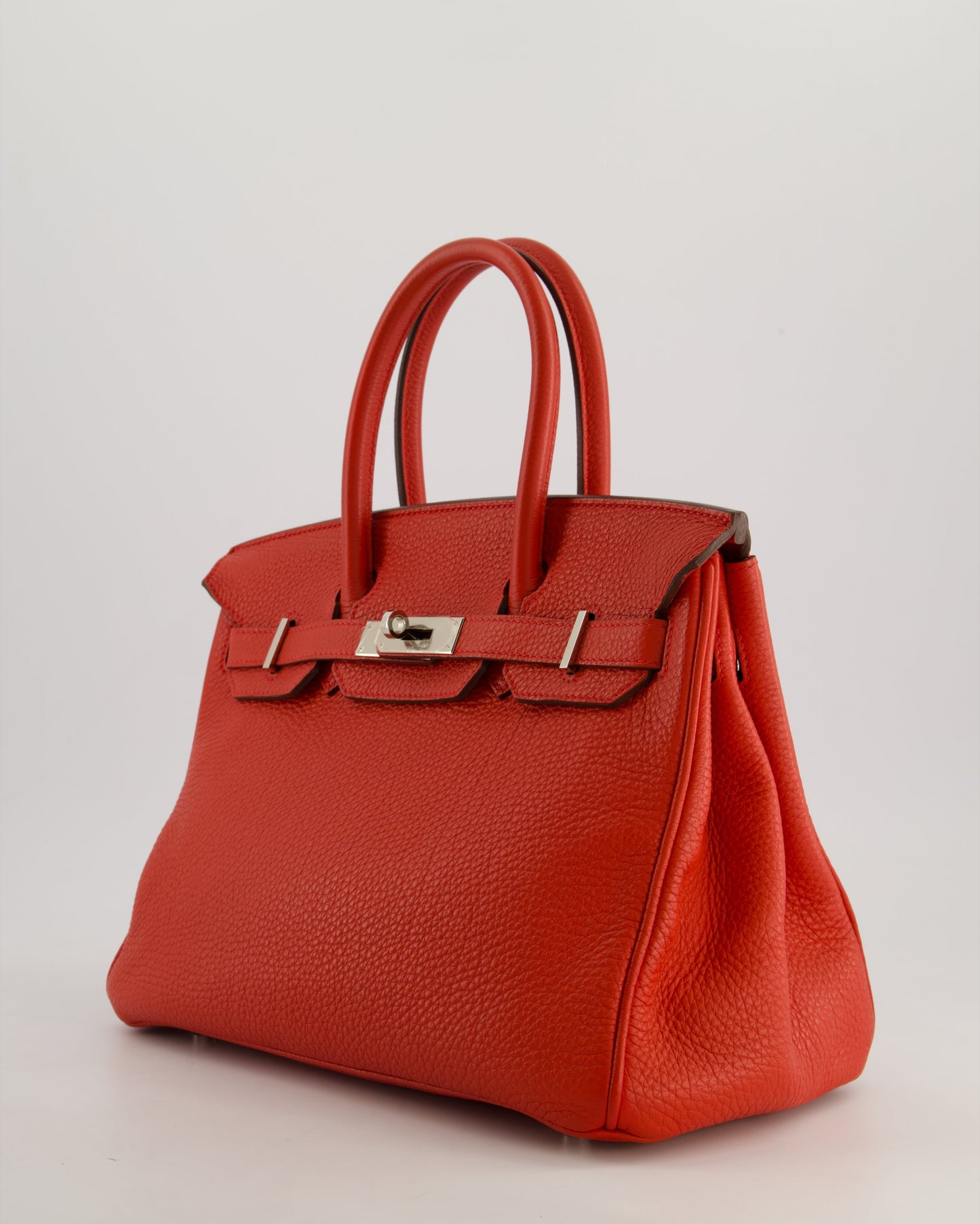 Hermès Birkin 30cm Bag Retourne Rouge Tomate in Clemence Leather with Palladium Hardware