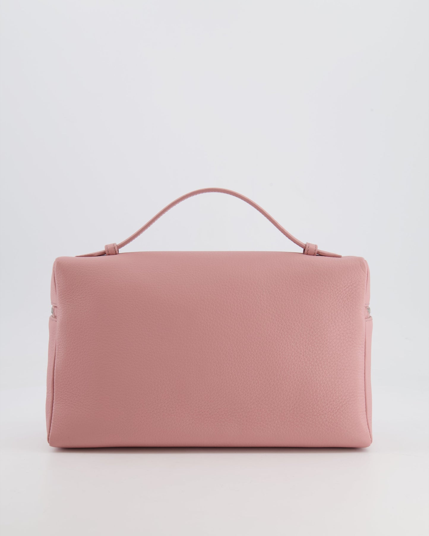 *HOT COLOUR* Loro Piana Extra Pocket L27 Bag in Pink Grained Calfskin Leather with Silver Hardware