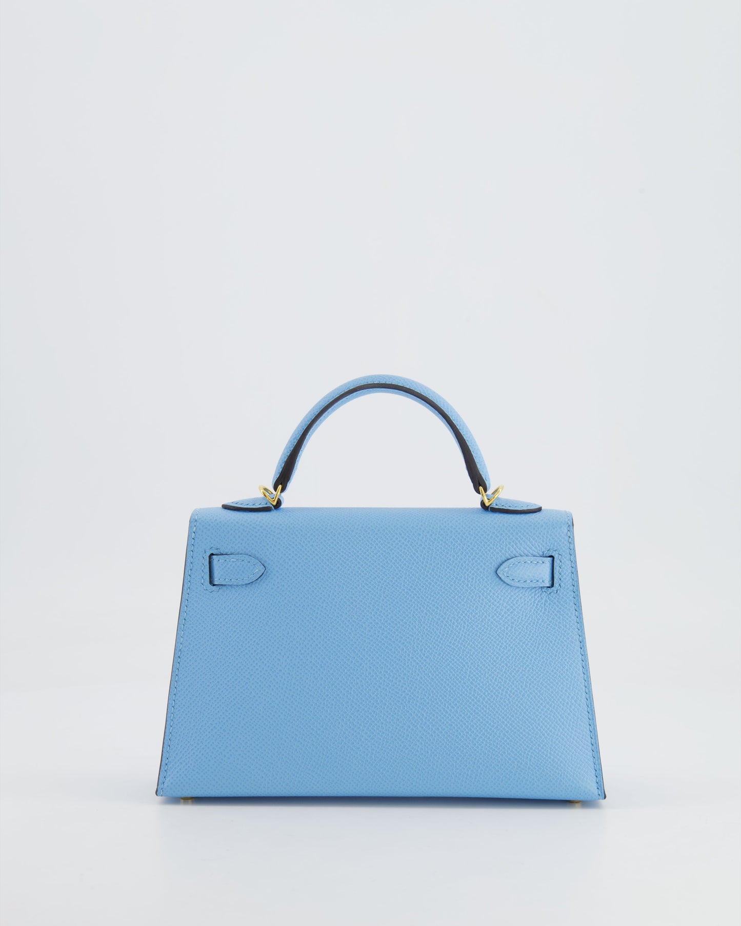 *HOT* Hermès Mini Kelly II 20cm Bag Bleu Celeste Epsom Leather with Gold Hardware