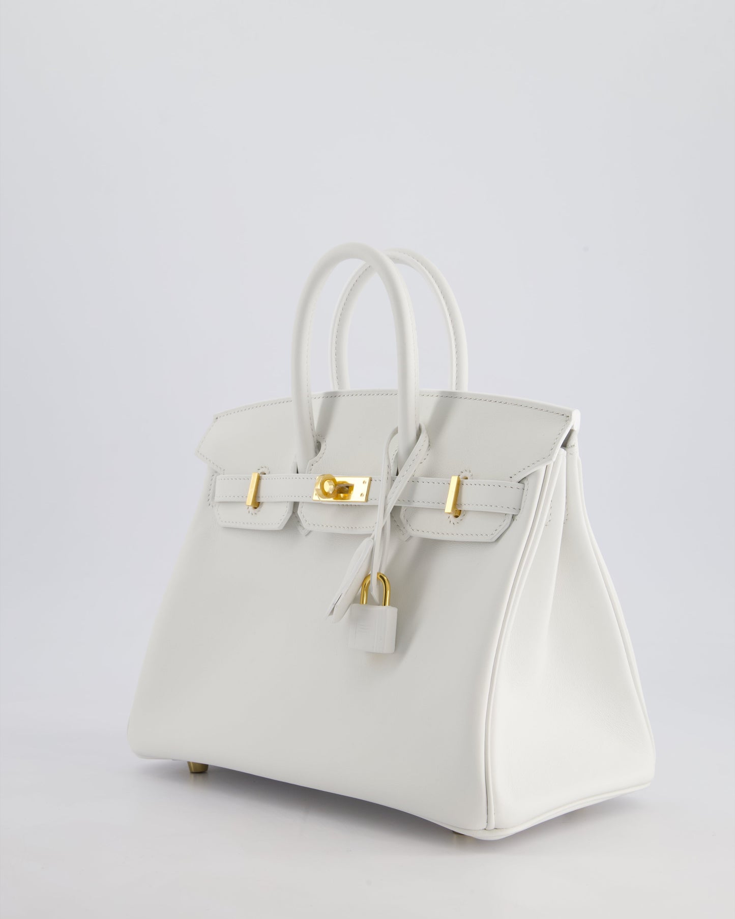 Hermès Birkin 25cm Bag in New White Swift Leather with Gold Hardware