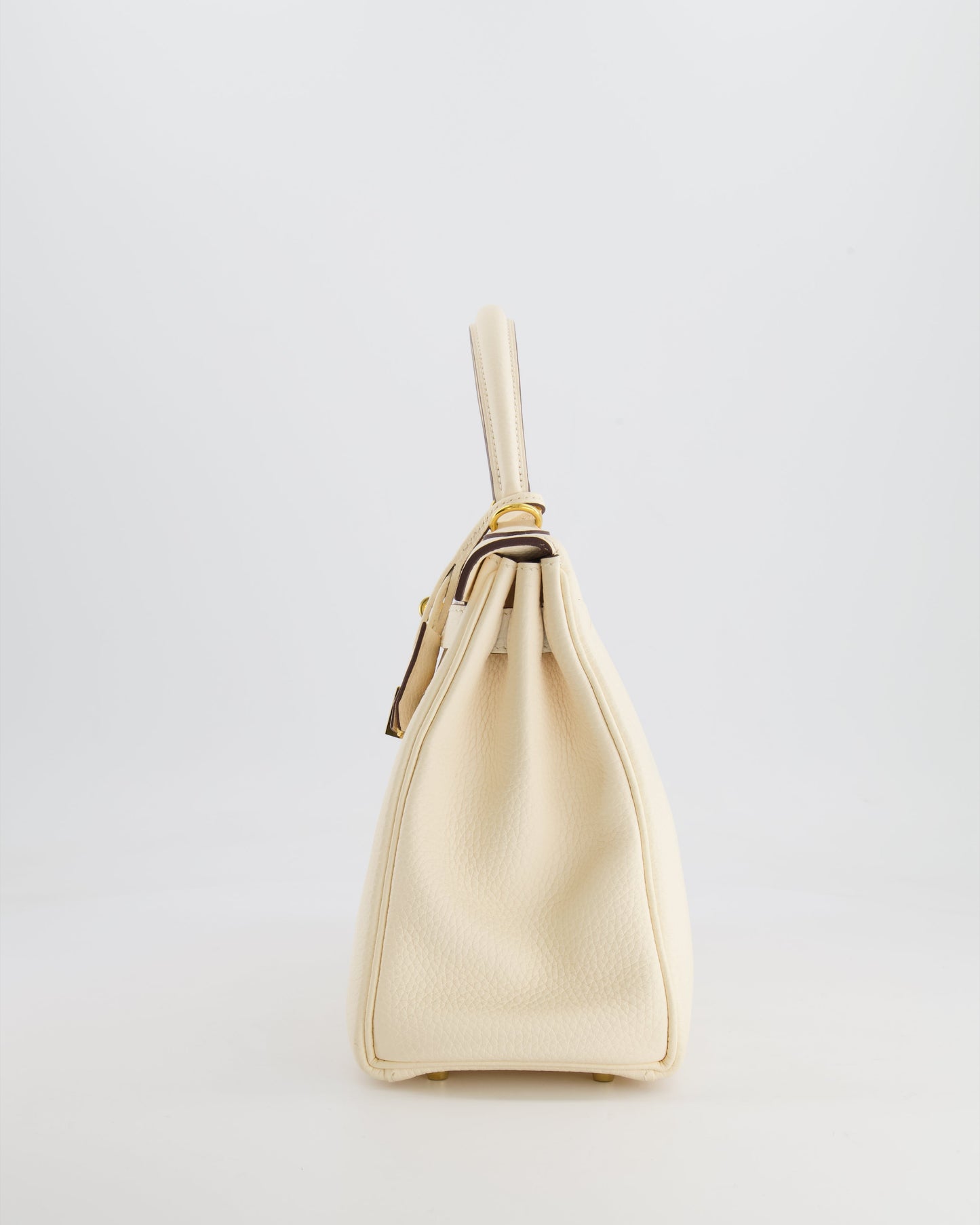 Hermès Kelly 28cm Retourne Bag in Nata Clemence Leather with Gold Hardware