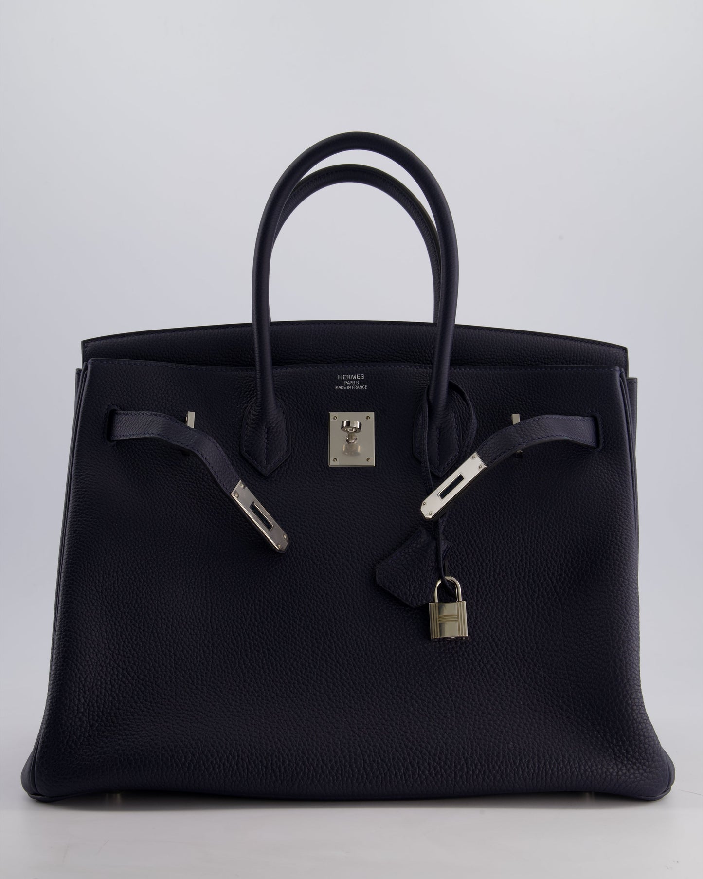 *HOT* Hermès Birkin 35cm Bag in Bleu Nuit Retourne Togo Leather with Palladium Hardware