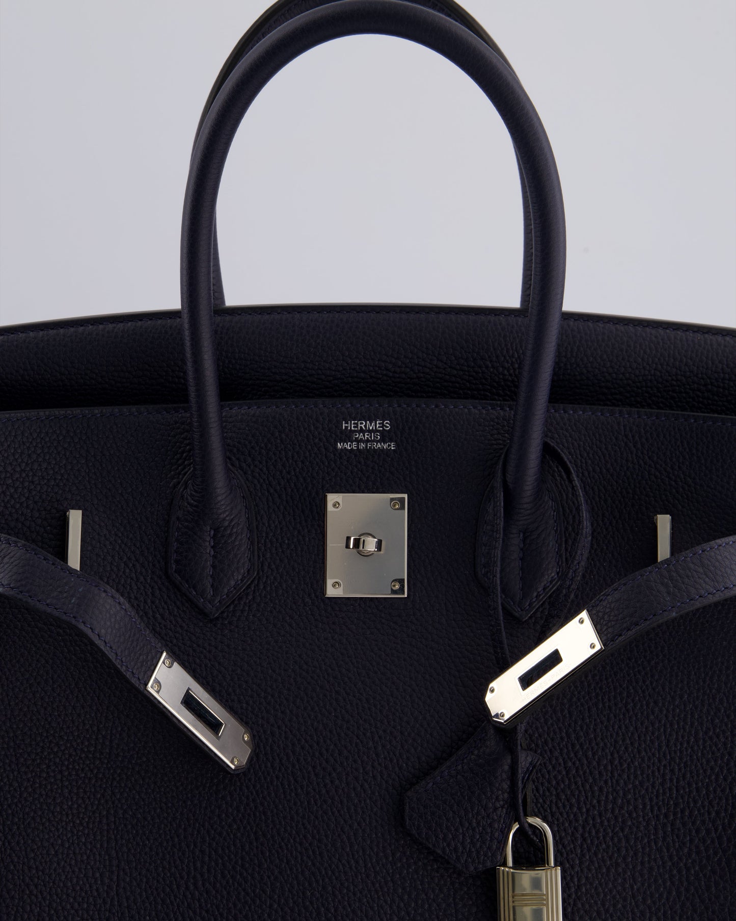 *HOT* Hermès Birkin 35cm Bag in Bleu Nuit Retourne Togo Leather with Palladium Hardware