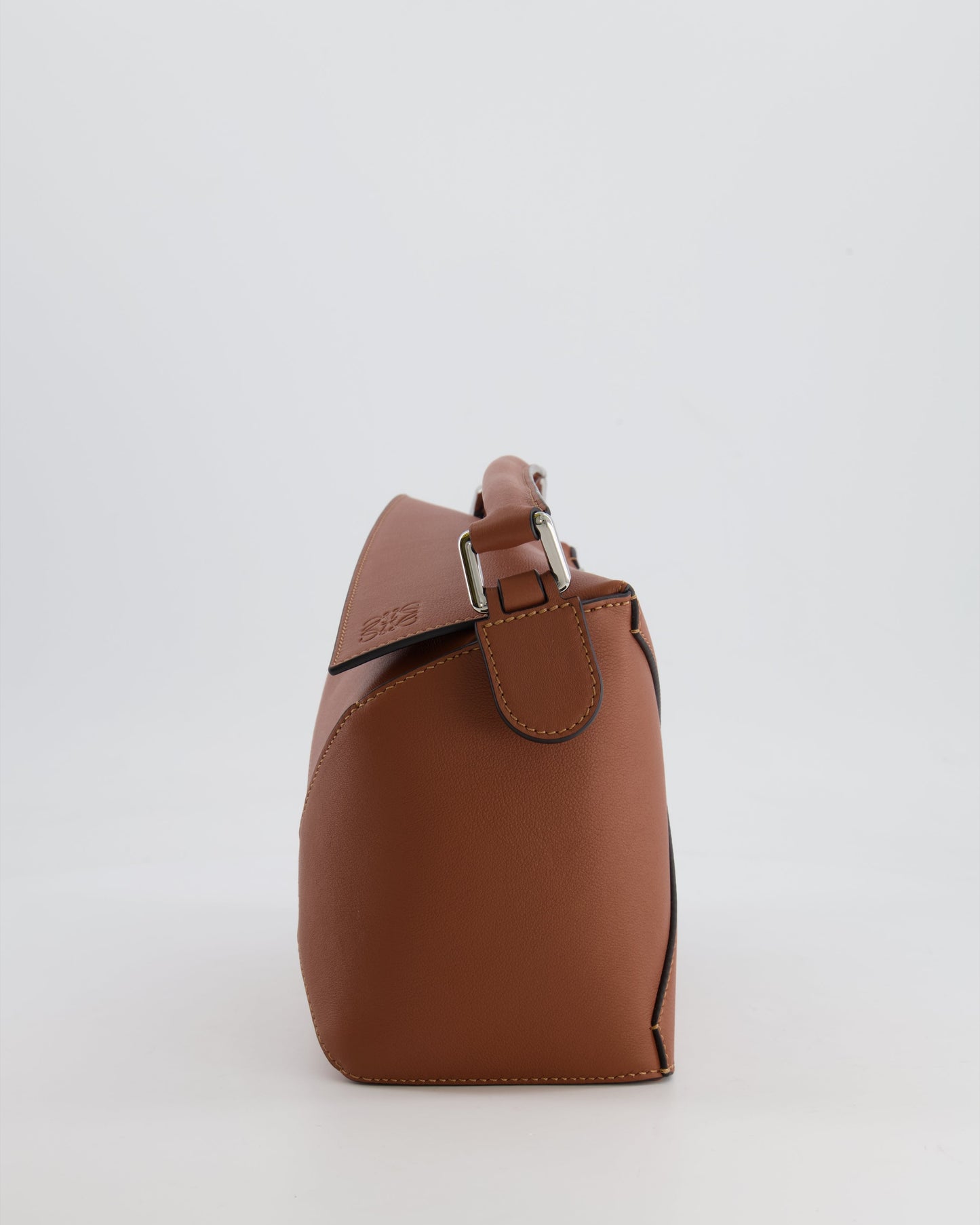Loewe Small Puzzle Edge Bag in Brown Smooth Calfskin Leather with Silver Hardware RRP £2,700