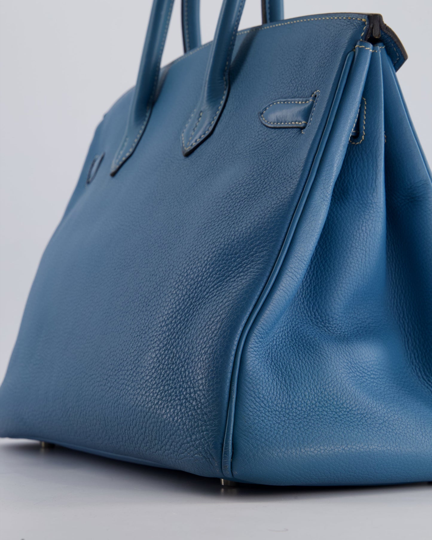 *HOT* Hermès Birkin 35cm Bag in Blue Jean Togo Leather with Palladium Hardware