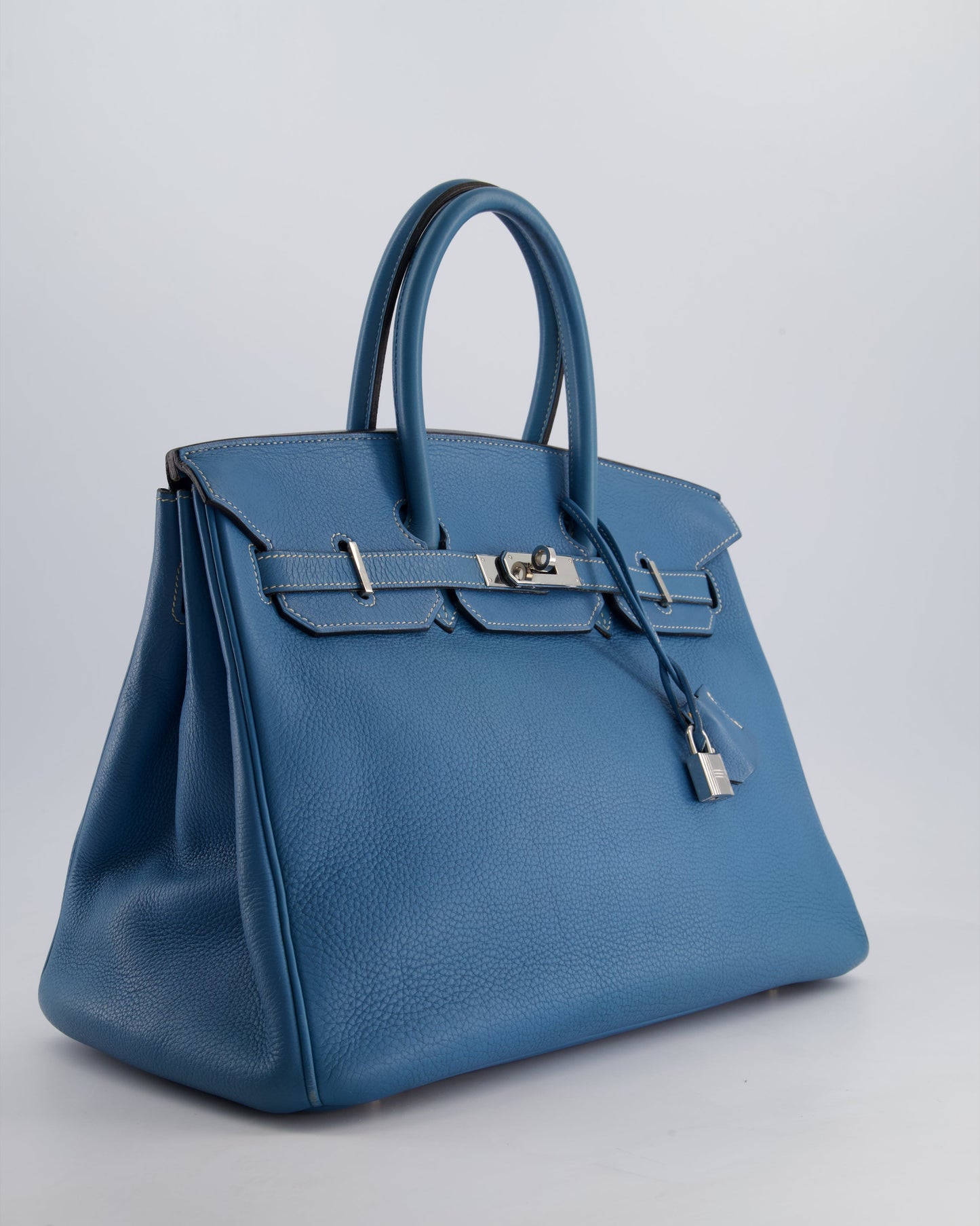 *HOT* Hermès Birkin 35cm Bag in Blue Jean Togo Leather with Palladium Hardware