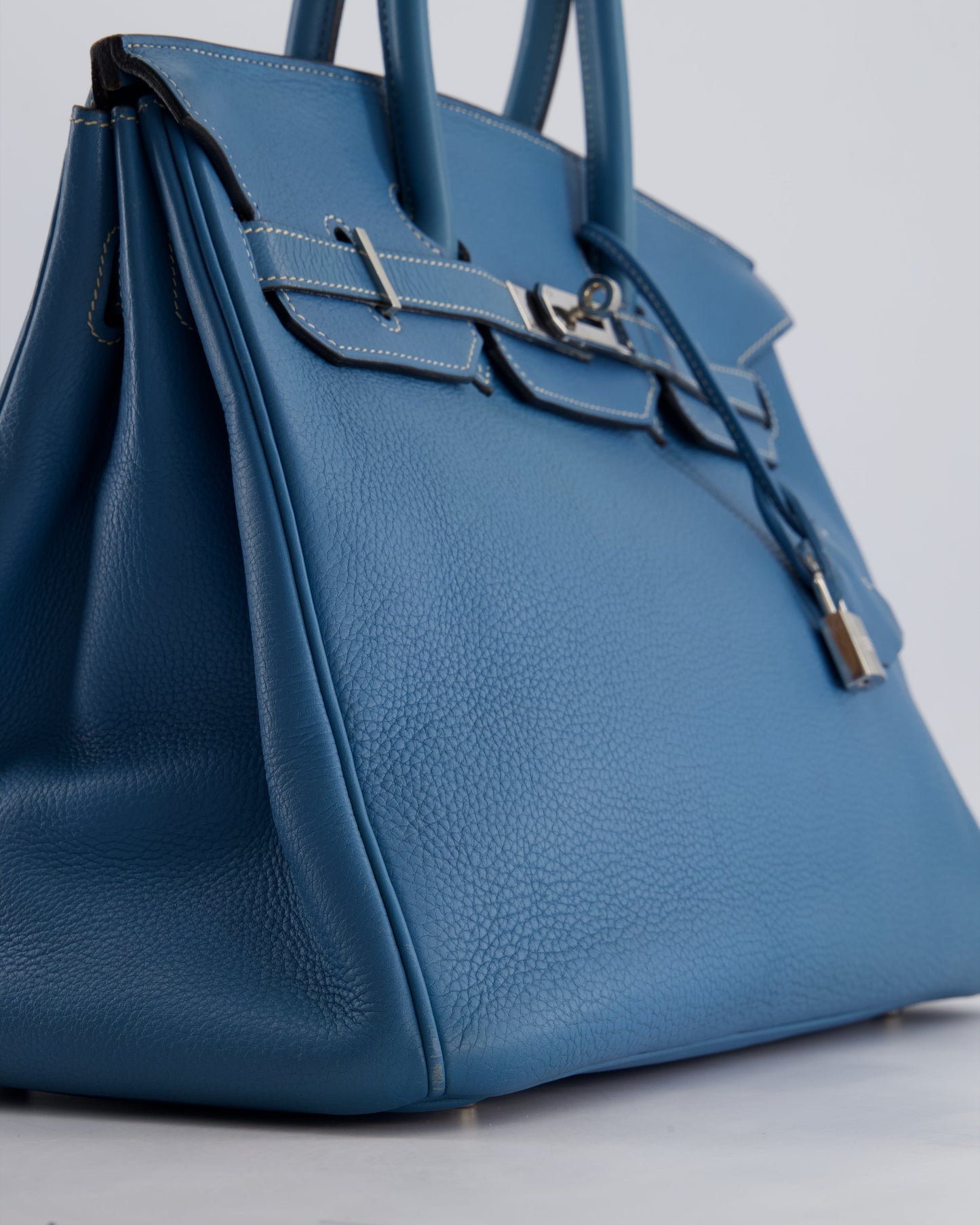 *HOT* Hermès Birkin 35cm Bag in Blue Jean Togo Leather with Palladium Hardware