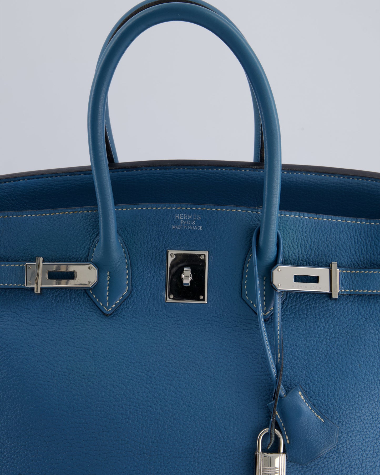 *HOT* Hermès Birkin 35cm Bag in Blue Jean Togo Leather with Palladium Hardware