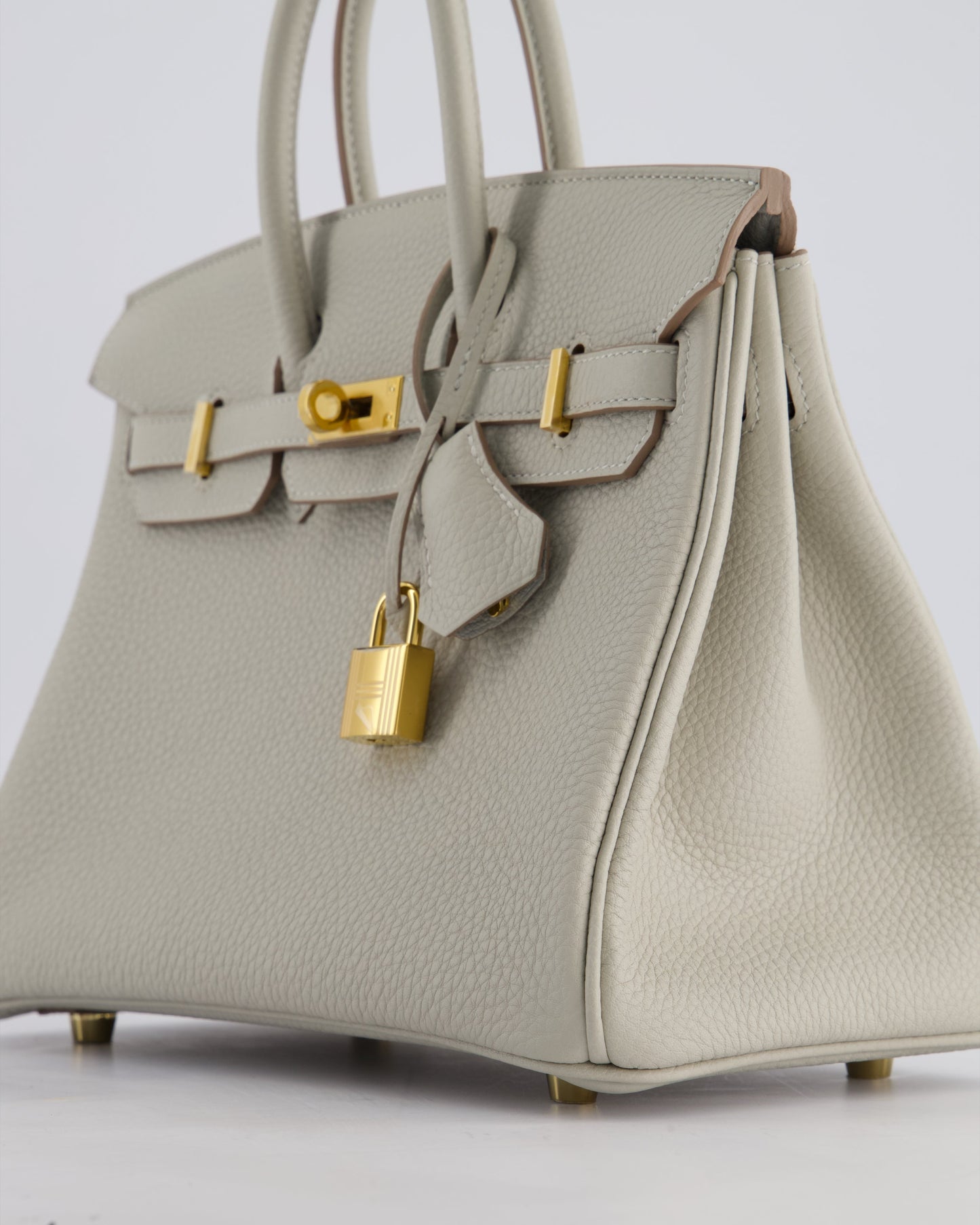 Hermès Birkin 25cm Retourne Bag in Gris Perle Togo Leather with Gold Hardware