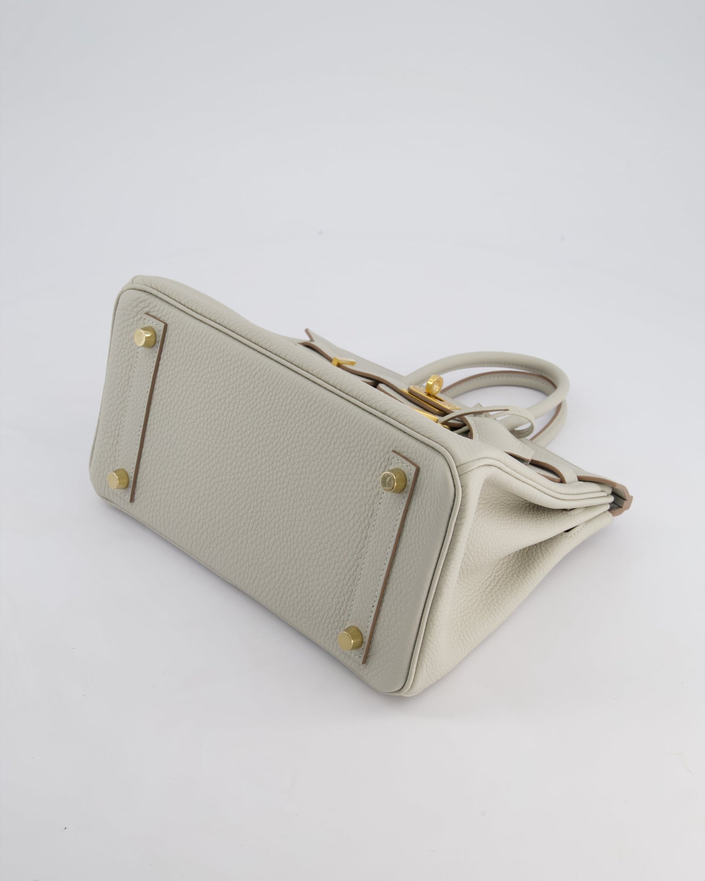 Hermès Birkin 25cm Retourne Bag in Gris Perle Togo Leather with Gold Hardware