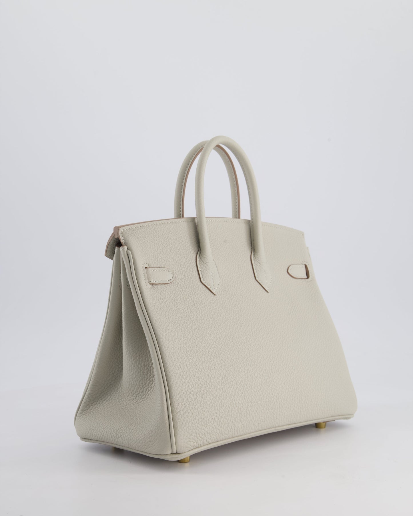 Hermès Birkin 25cm Retourne Bag in Gris Perle Togo Leather with Gold Hardware