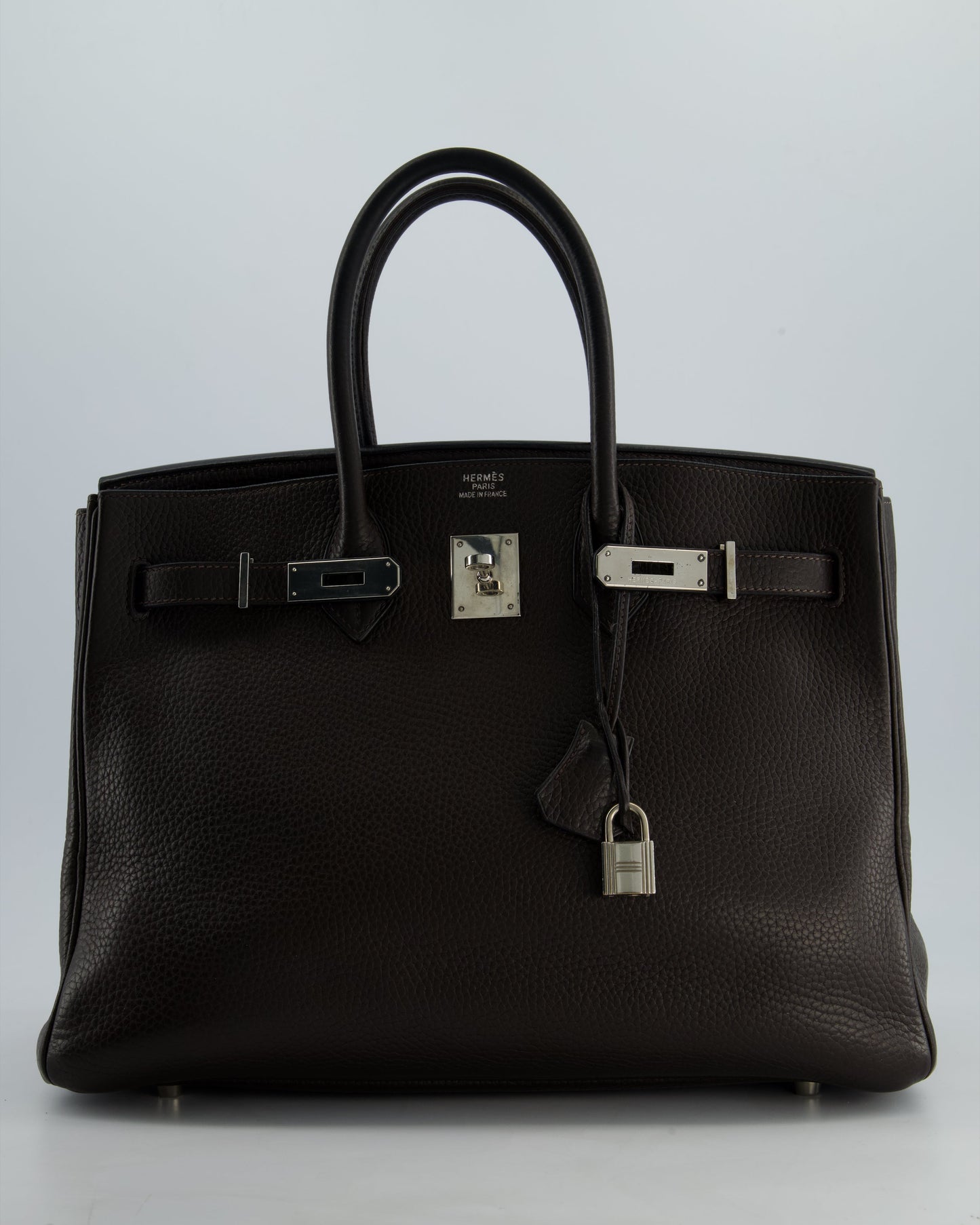 Hermès Birkin 35cm Bag in Chocolat Clemence Leather with Palladium Hardware