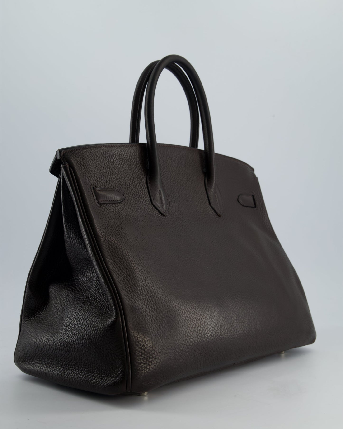 Hermès Birkin 35cm Bag in Chocolat Clemence Leather with Palladium Hardware