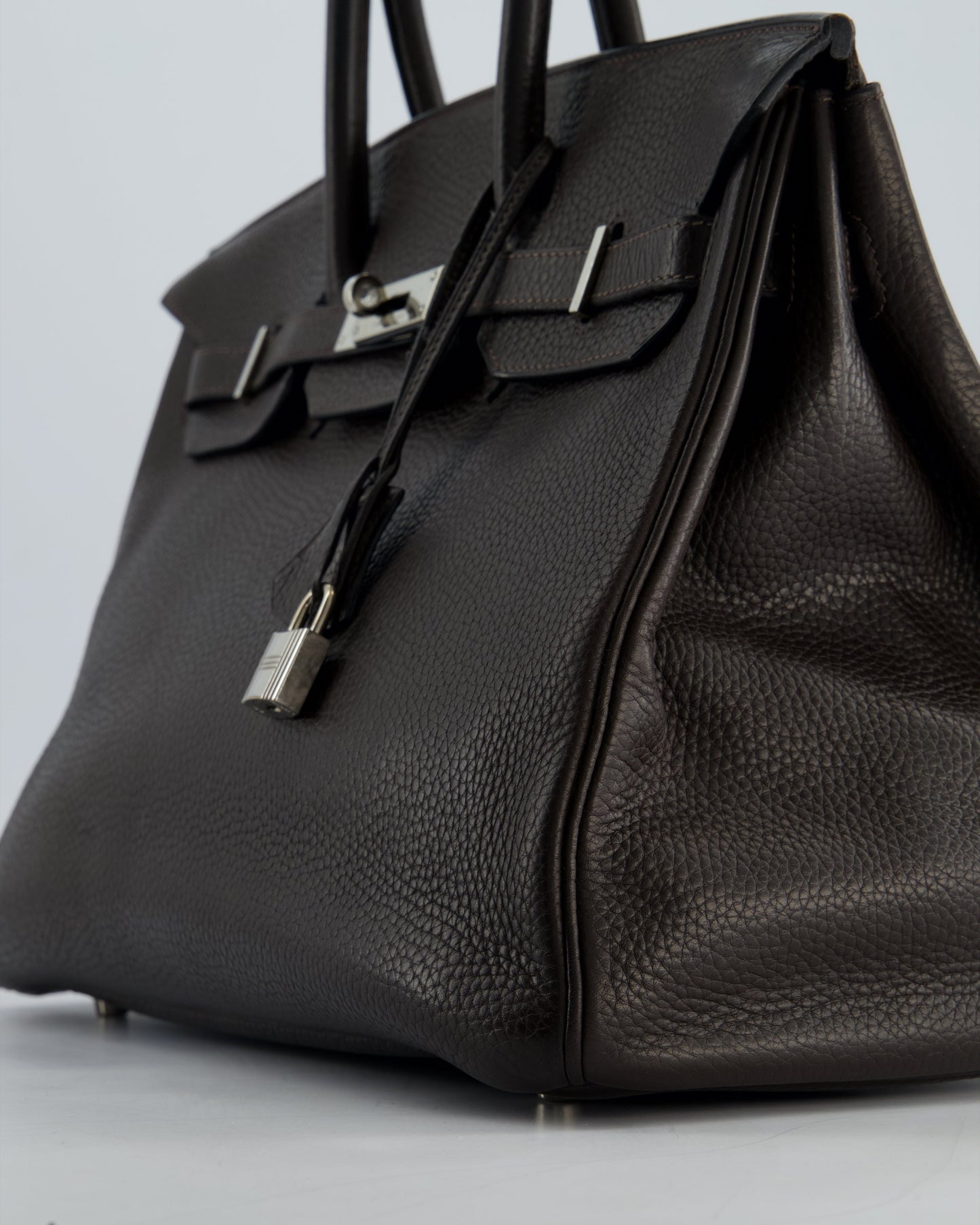 Hermès Birkin 35cm Bag in Chocolat Clemence Leather with Palladium Hardware