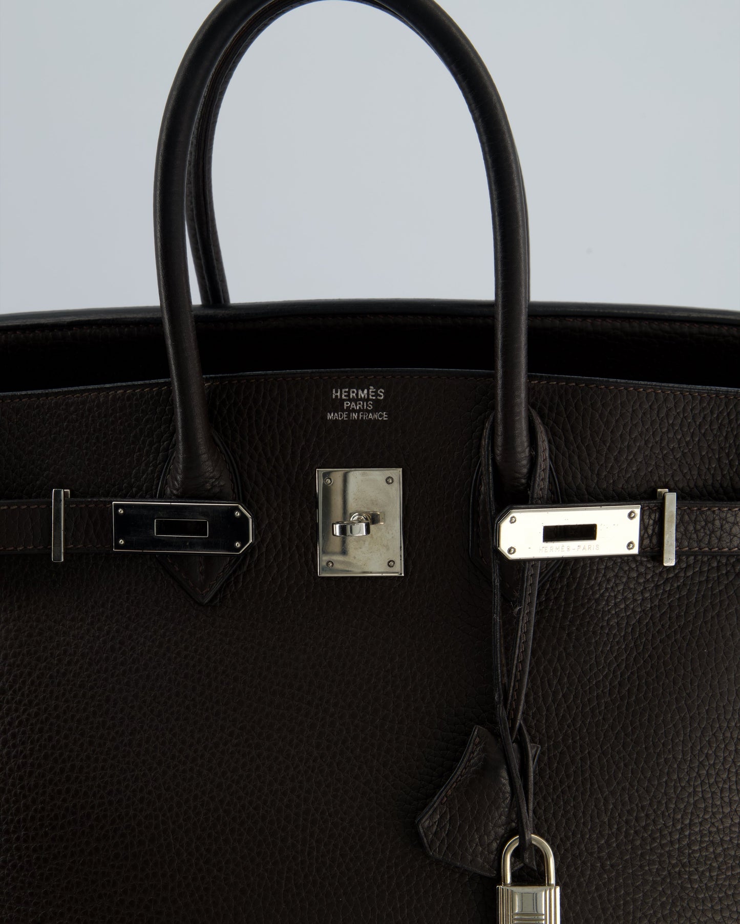 Hermès Birkin 35cm Bag in Chocolat Clemence Leather with Palladium Hardware