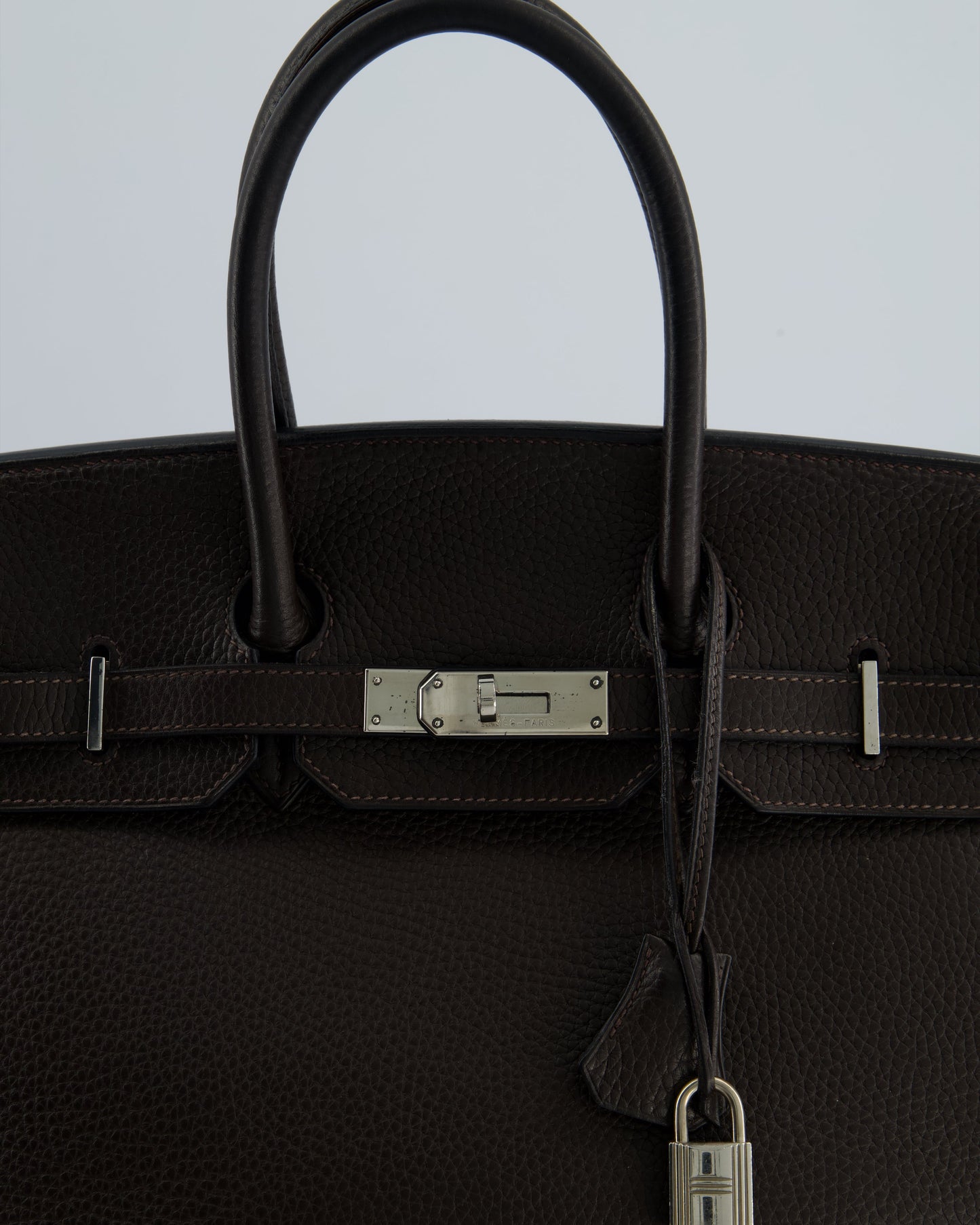 Hermès Birkin 35cm Bag in Chocolat Clemence Leather with Palladium Hardware