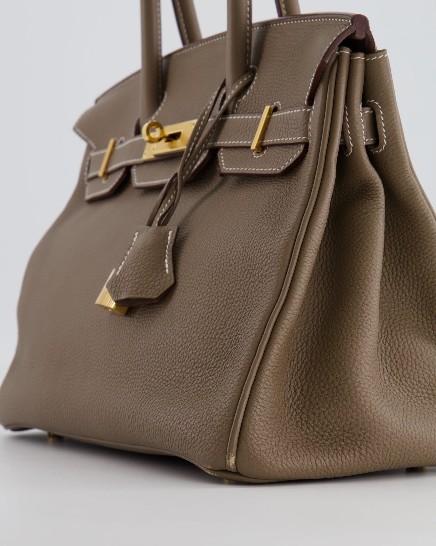 Hermès Birkin 30cm Retourne in Etoupe Togo Leather with Gold Hardware