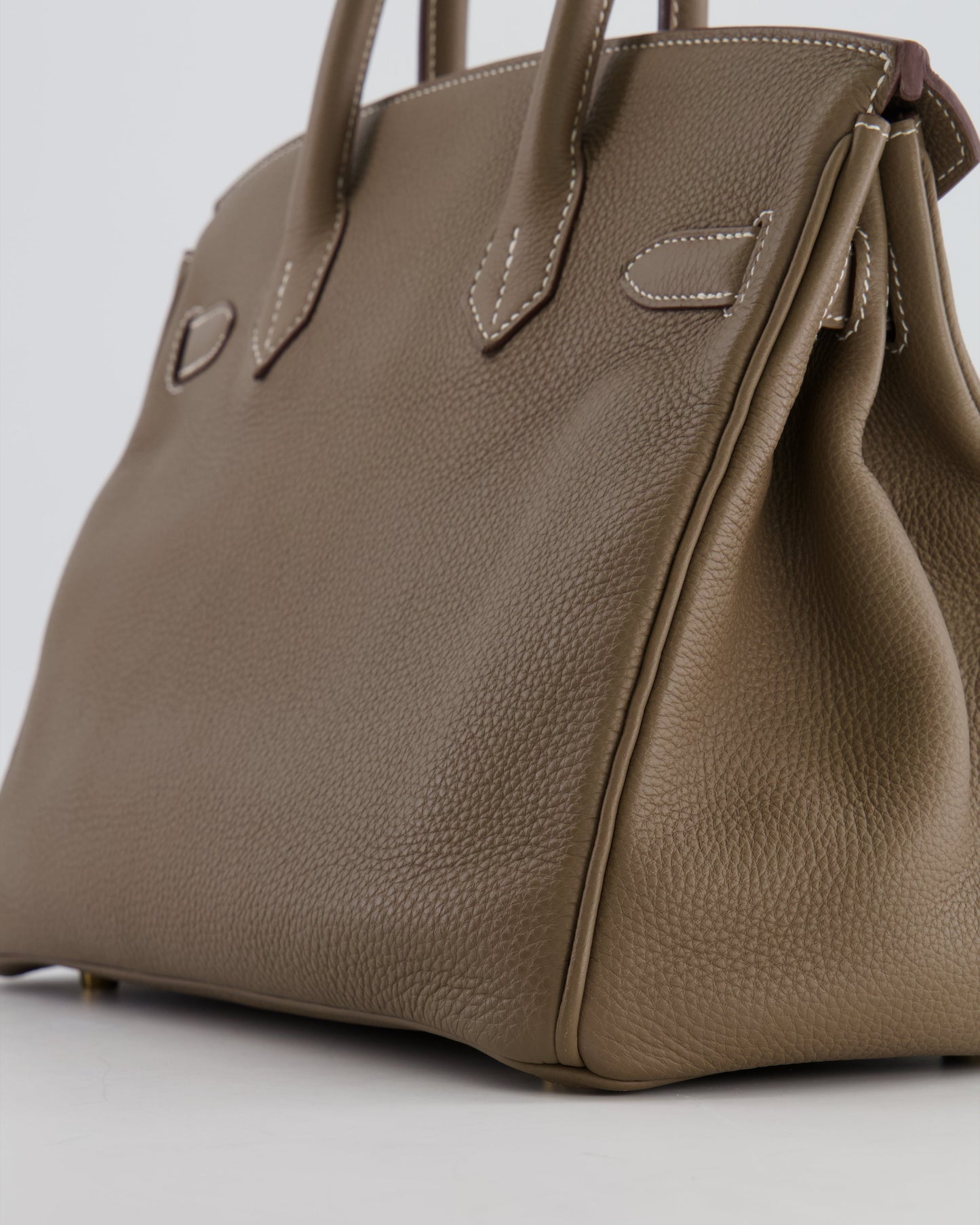 Hermès Birkin 30cm Retourne in Etoupe Togo Leather with Gold Hardware