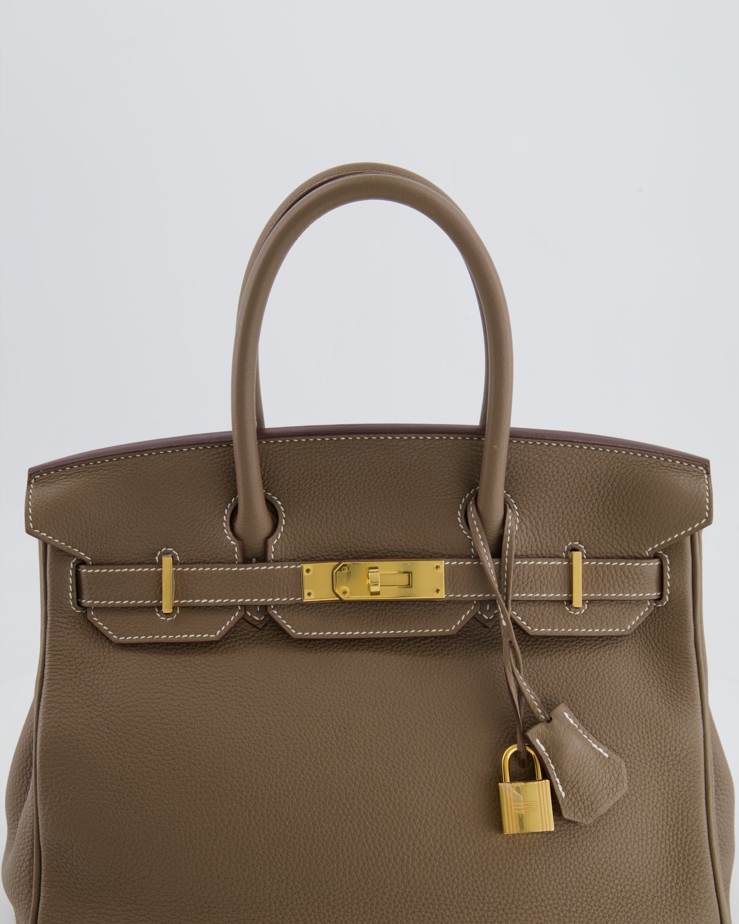 Hermès Birkin 30cm Retourne in Etoupe Togo Leather with Gold Hardware
