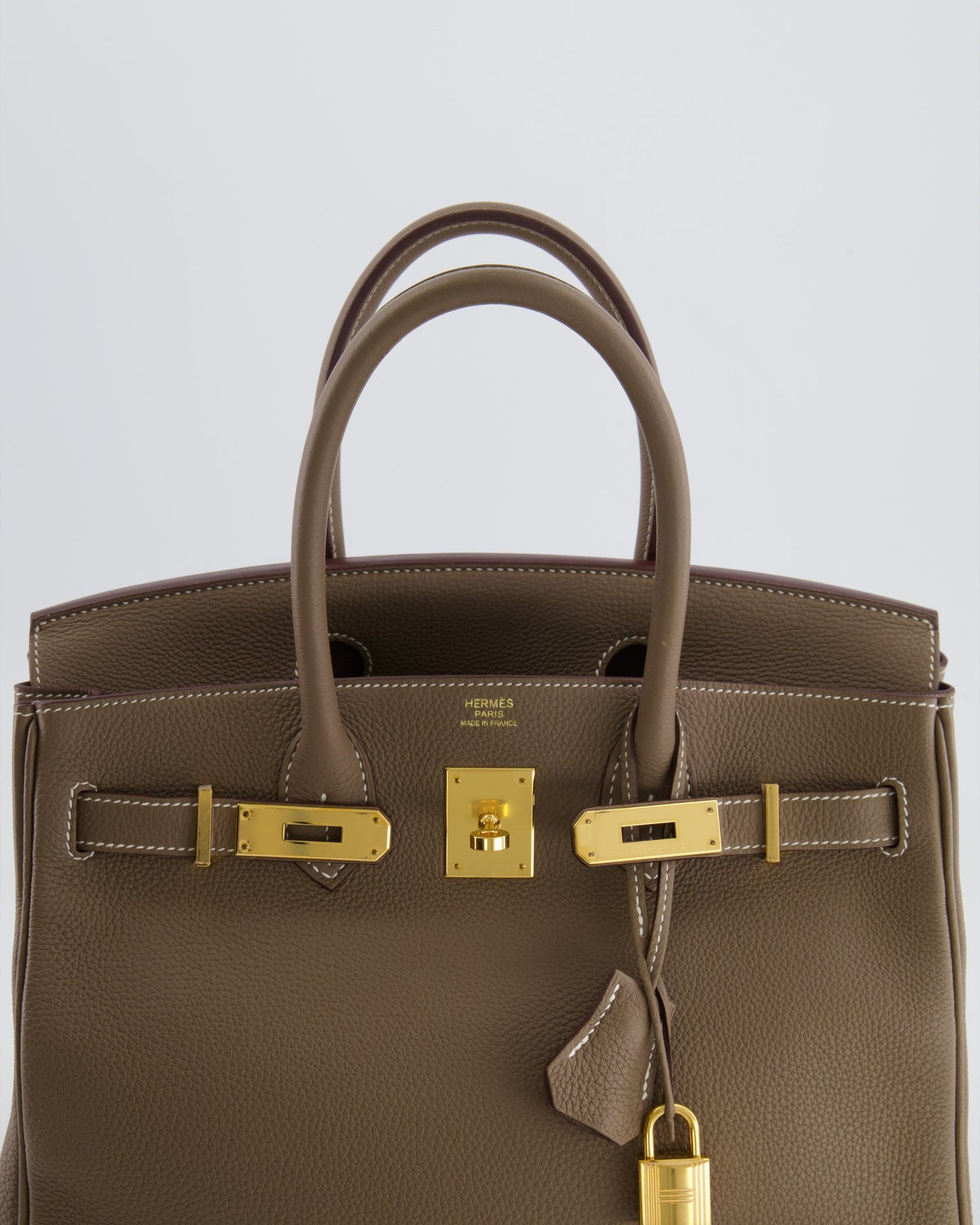 Hermès Birkin 30cm Retourne in Etoupe Togo Leather with Gold Hardware