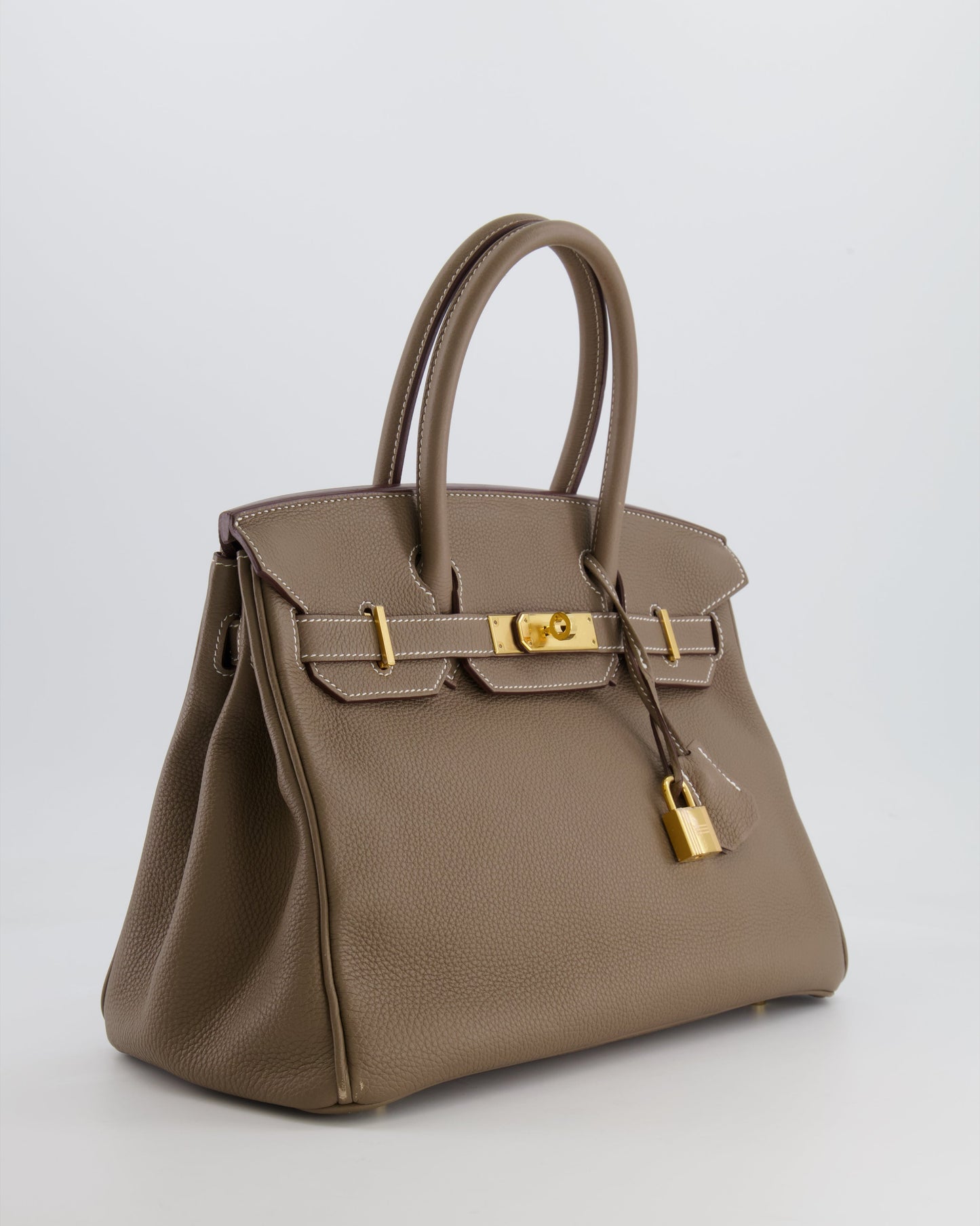 Hermès Birkin 30cm Retourne in Etoupe Togo Leather with Gold Hardware