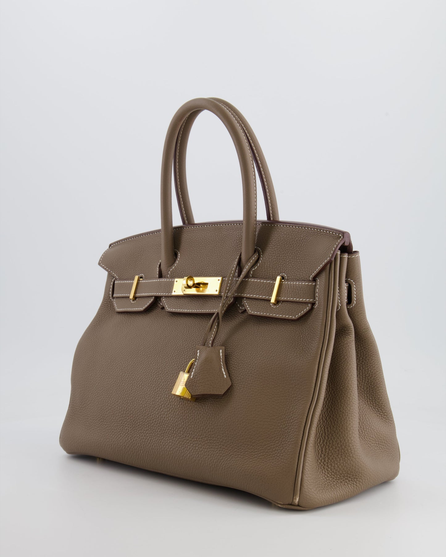 Hermès Birkin 30cm Retourne in Etoupe Togo Leather with Gold Hardware