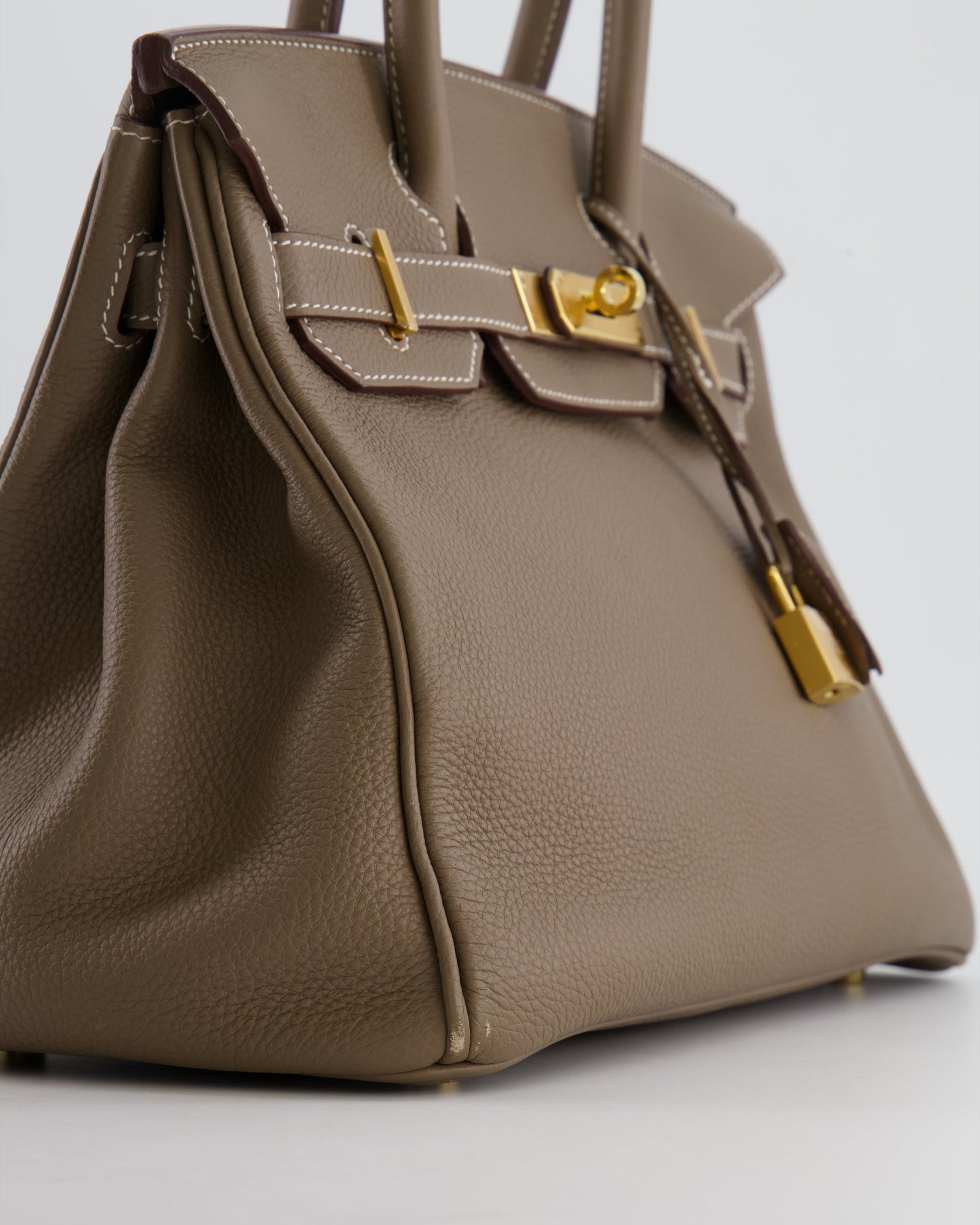 Hermès Birkin 30cm Retourne in Etoupe Togo Leather with Gold Hardware