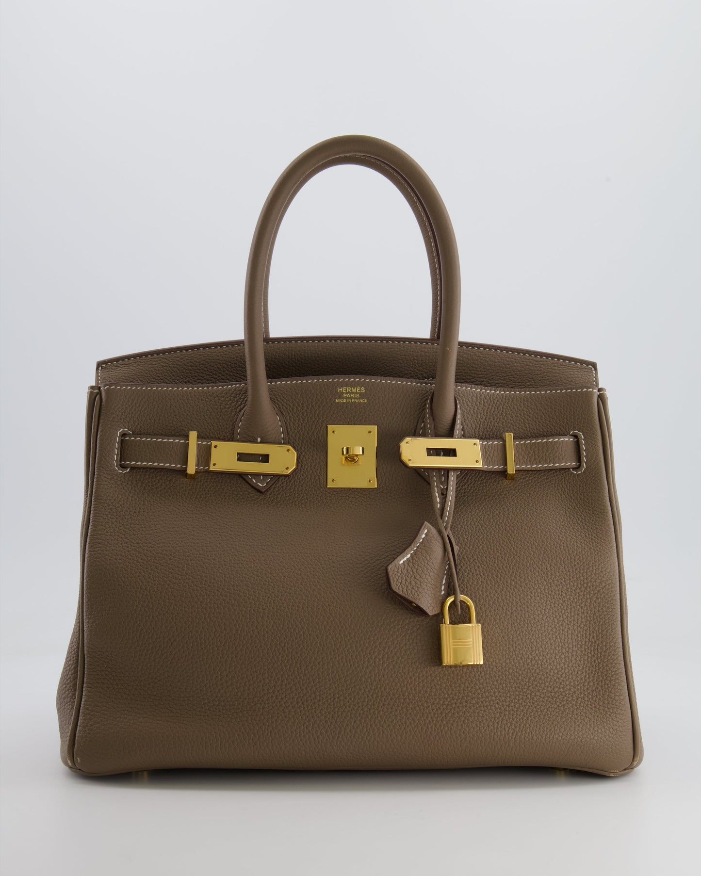 Hermès Birkin 30cm Retourne in Etoupe Togo Leather with Gold Hardware