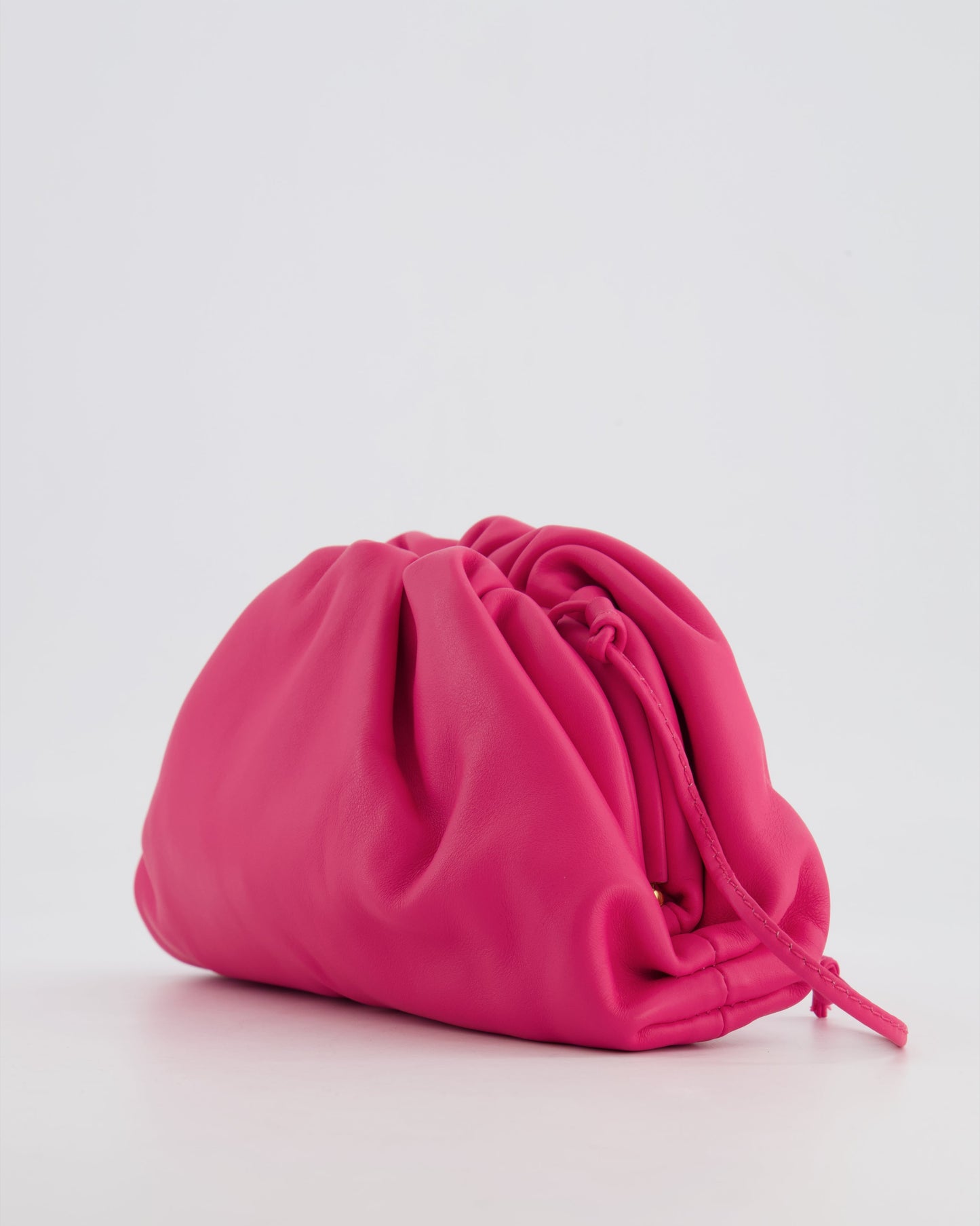 Bottega Veneta Hot Pink Leather Mini Crossbody Pouch Bag