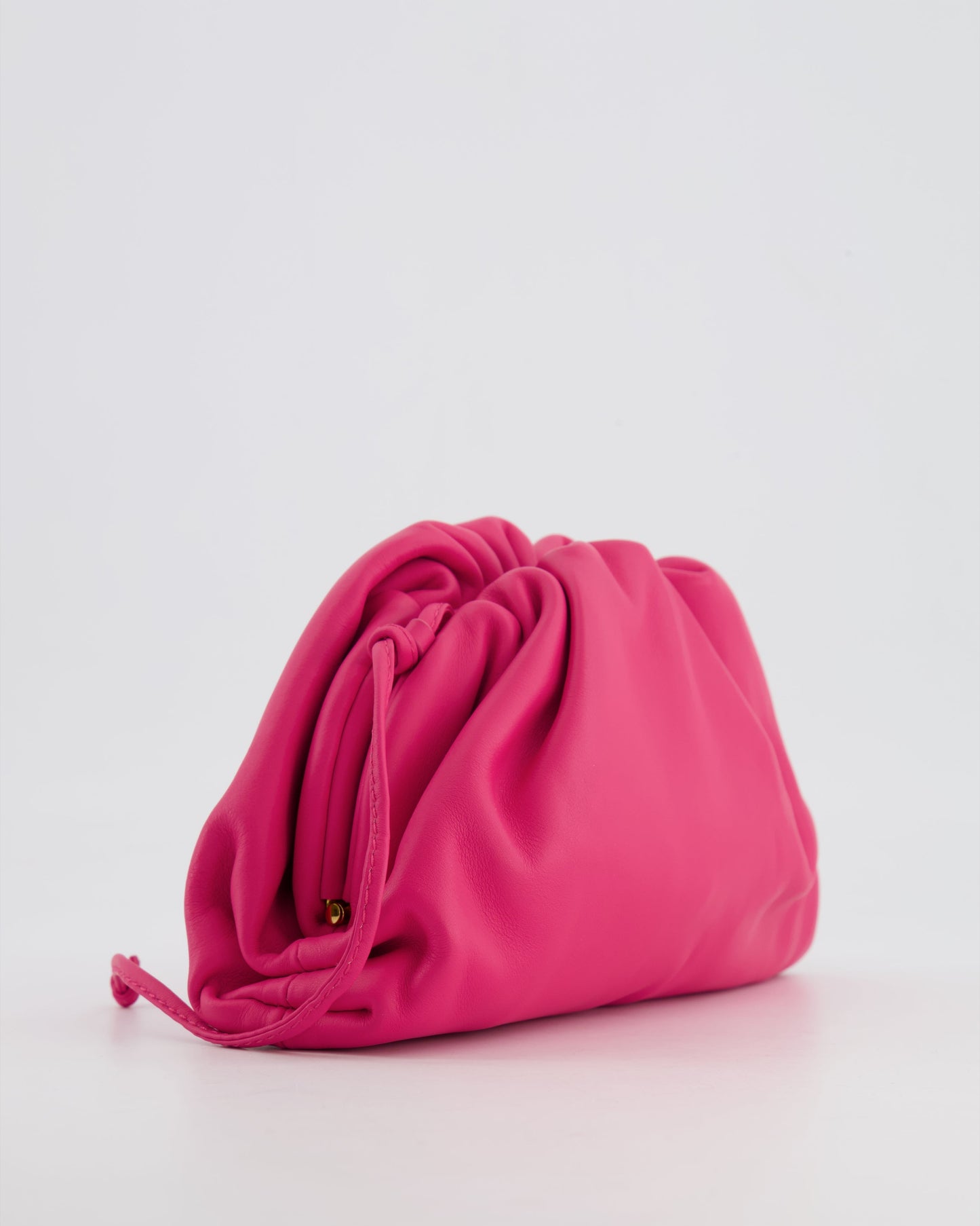 Bottega Veneta Hot Pink Leather Mini Crossbody Pouch Bag