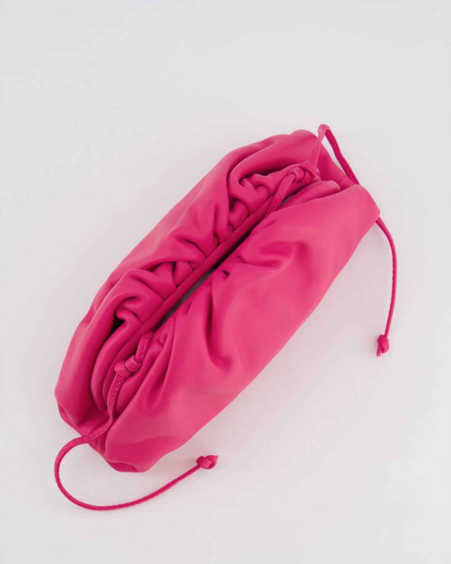 Bottega Veneta Hot Pink Leather Mini Crossbody Pouch Bag