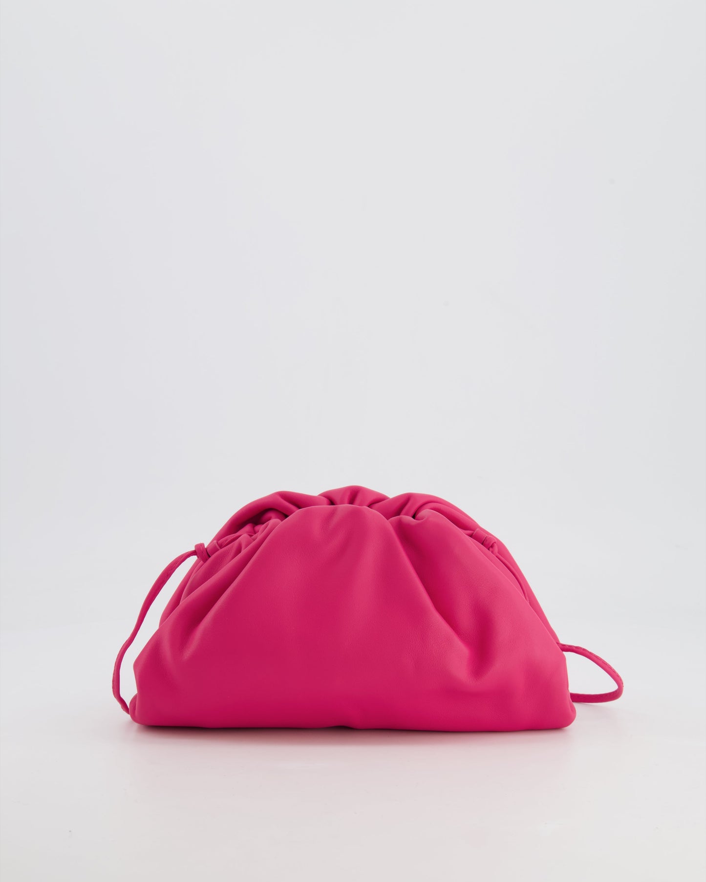 Bottega Veneta Hot Pink Leather Mini Crossbody Pouch Bag