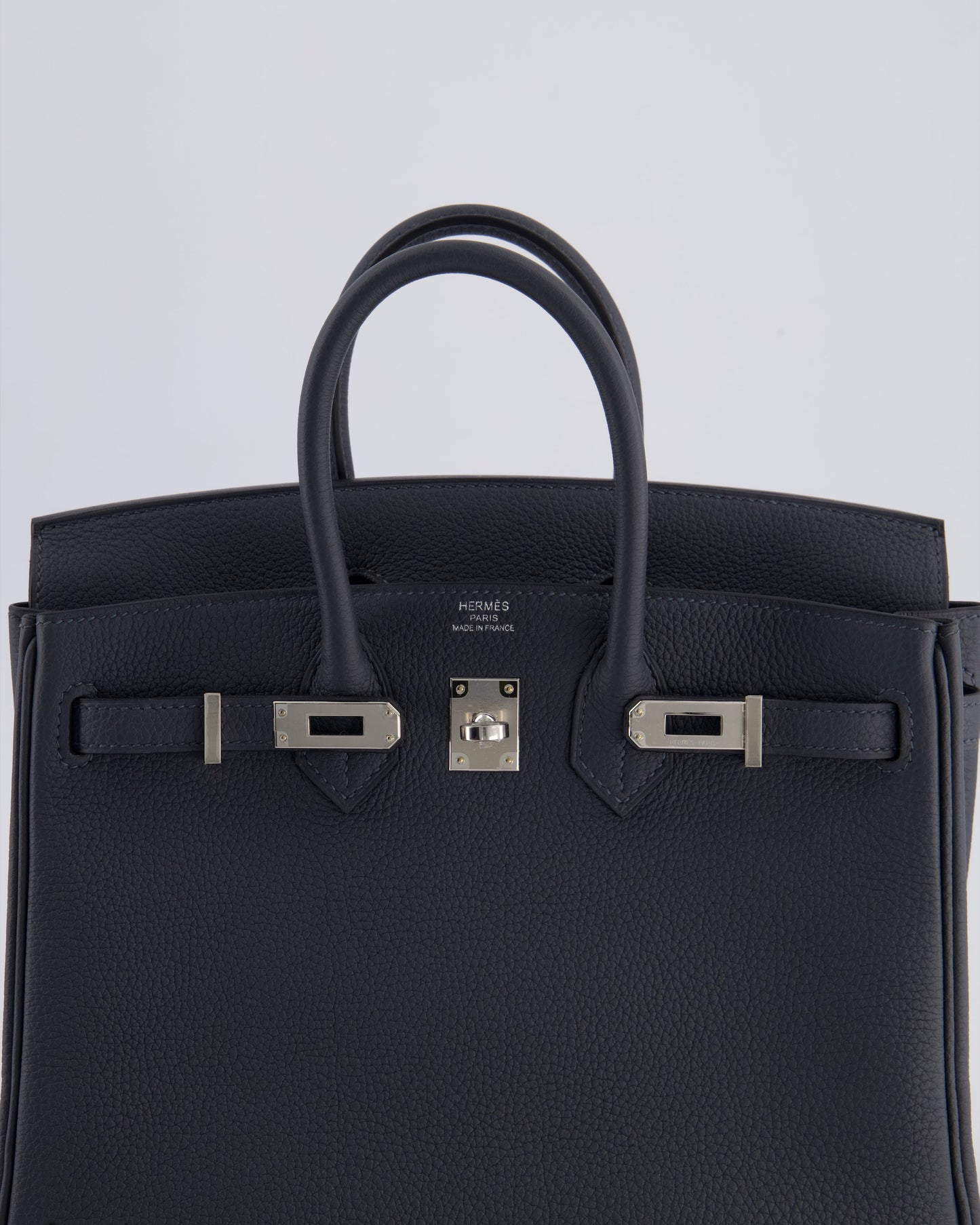 Hermès Birkin 25cm Retourne Bag in Gris Misty Togo Leather with Palladium Hardware