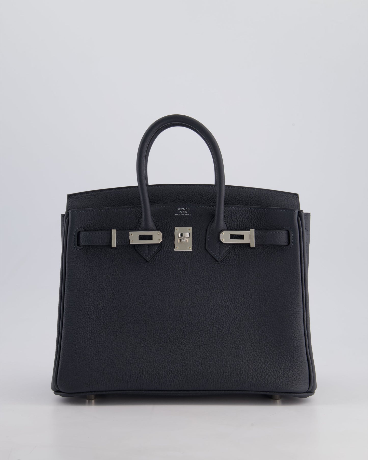 Hermès Birkin 25cm Retourne Bag in Gris Misty Togo Leather with Palladium Hardware