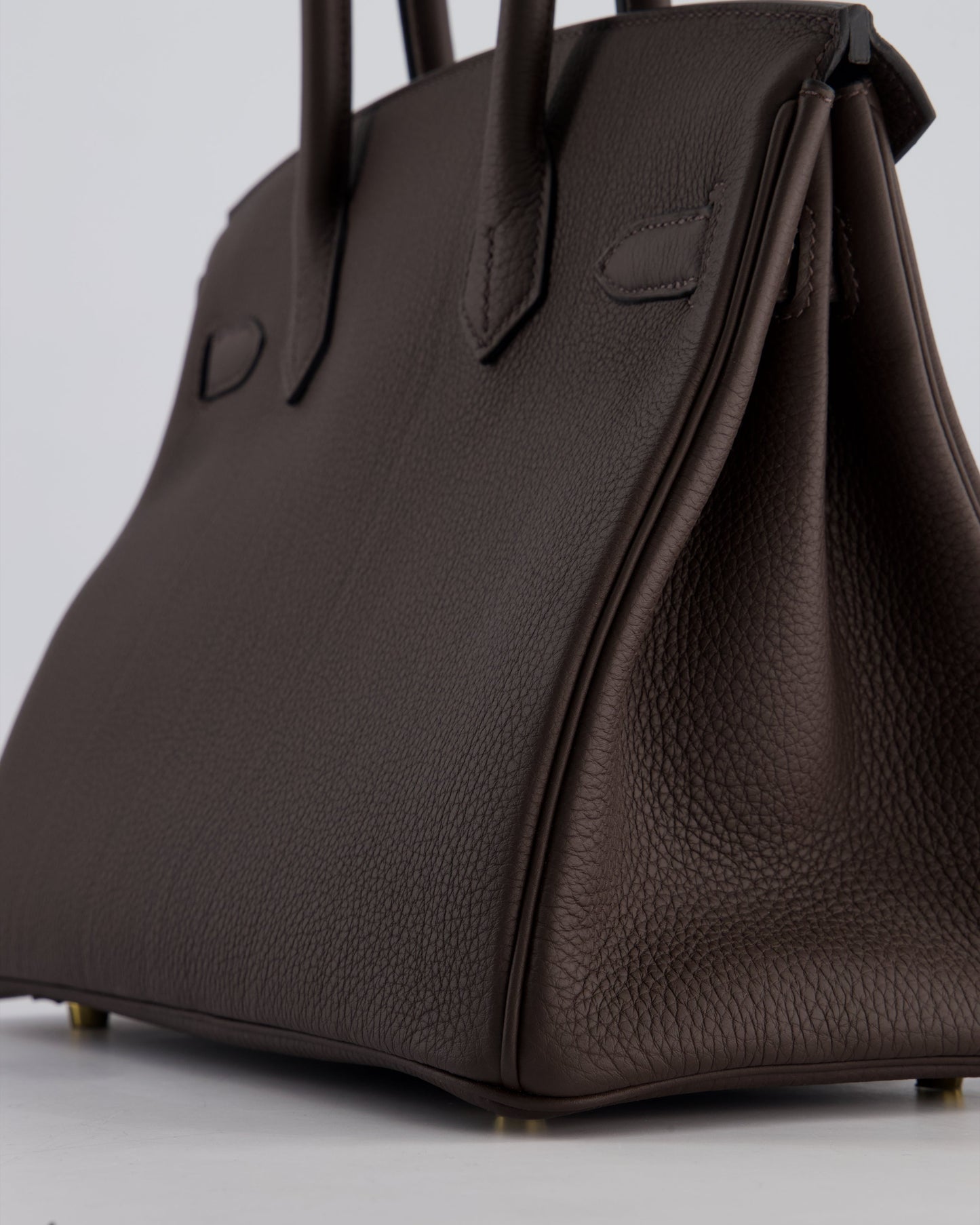 *HOT* Hermès Birkin Bag 30cm Retourne in Ebene Togo Leather with Gold Hardware