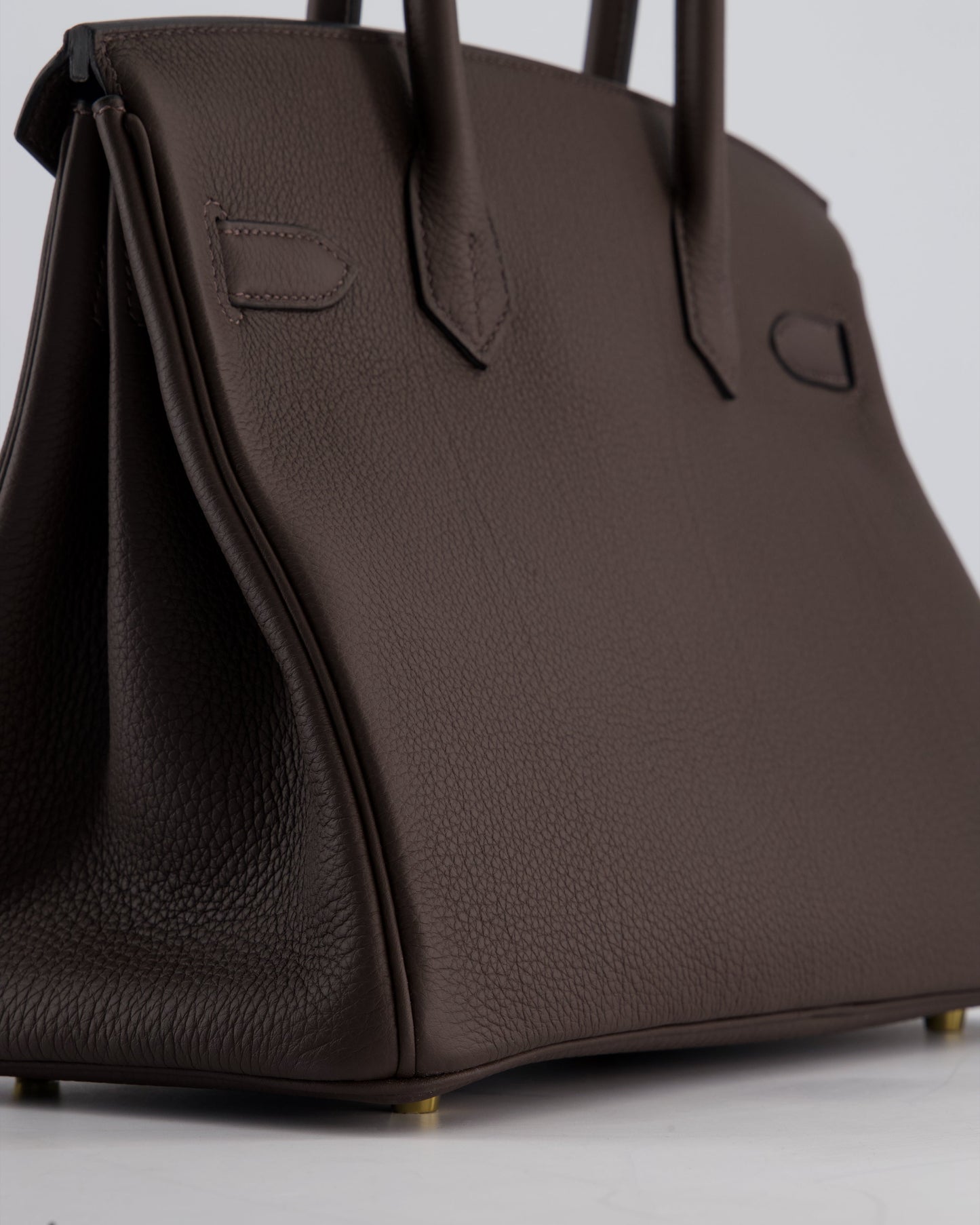 *HOT* Hermès Birkin Bag 30cm Retourne in Ebene Togo Leather with Gold Hardware