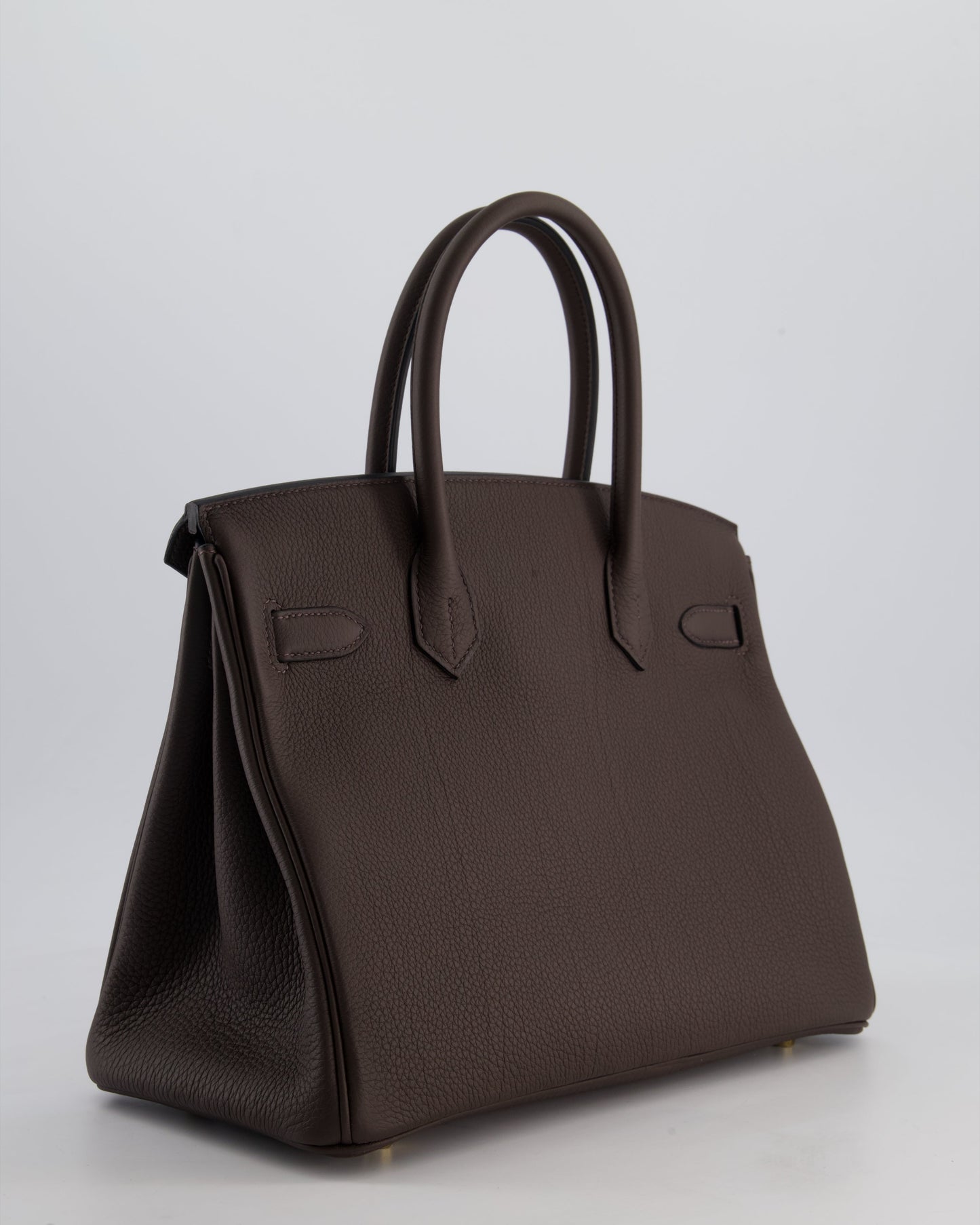 *HOT* Hermès Birkin Bag 30cm Retourne in Ebene Togo Leather with Gold Hardware