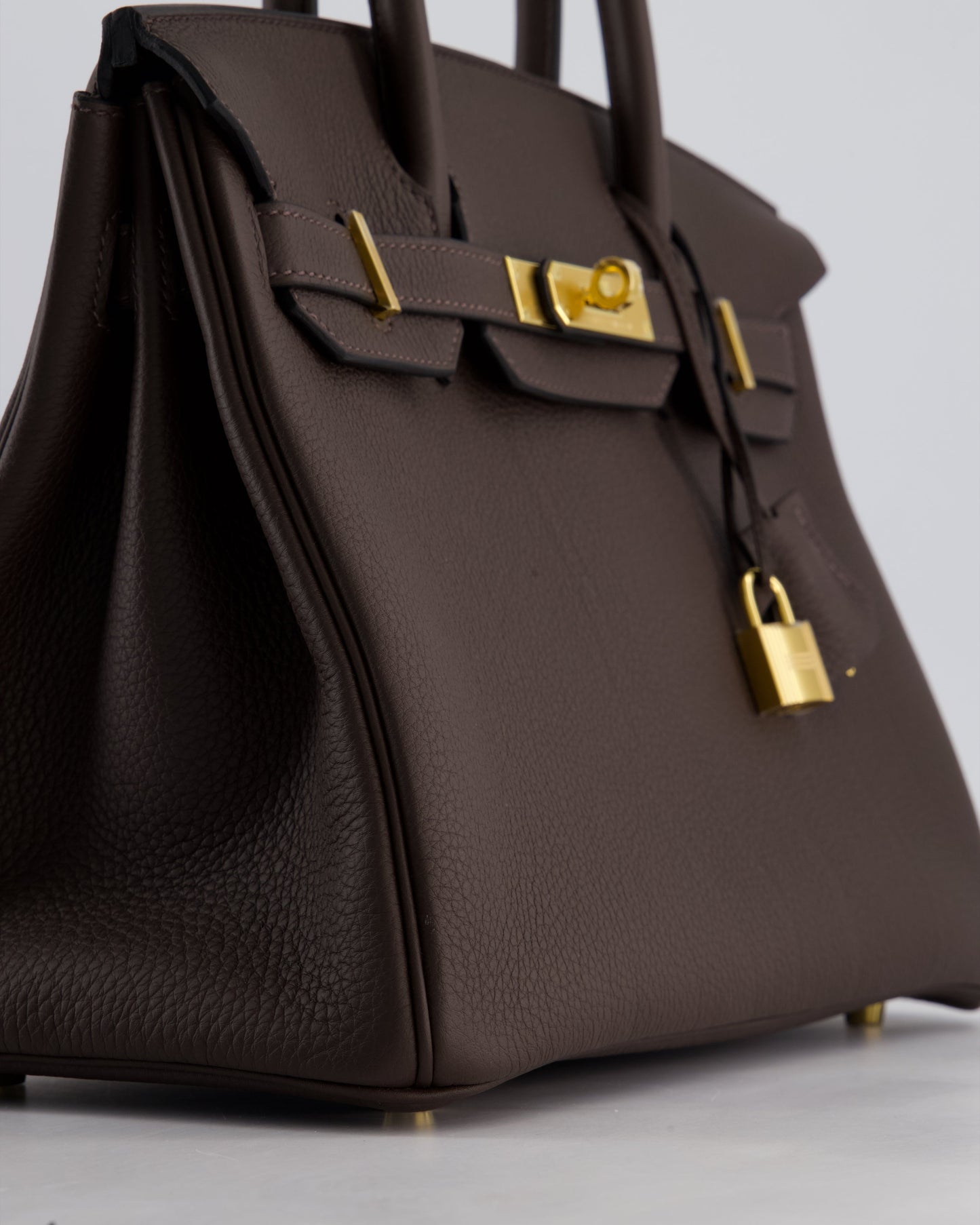 *HOT* Hermès Birkin Bag 30cm Retourne in Ebene Togo Leather with Gold Hardware