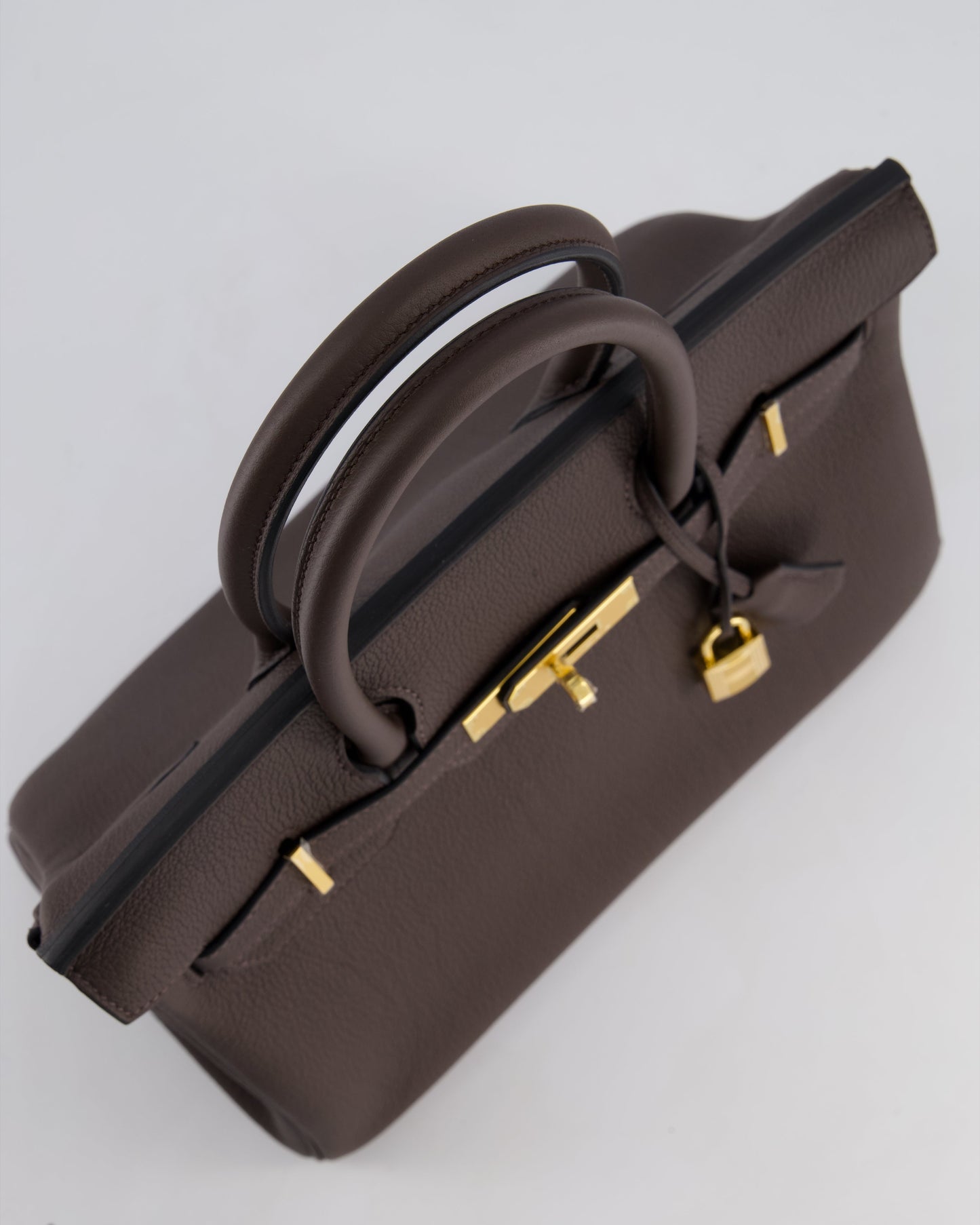 *HOT* Hermès Birkin Bag 30cm Retourne in Ebene Togo Leather with Gold Hardware