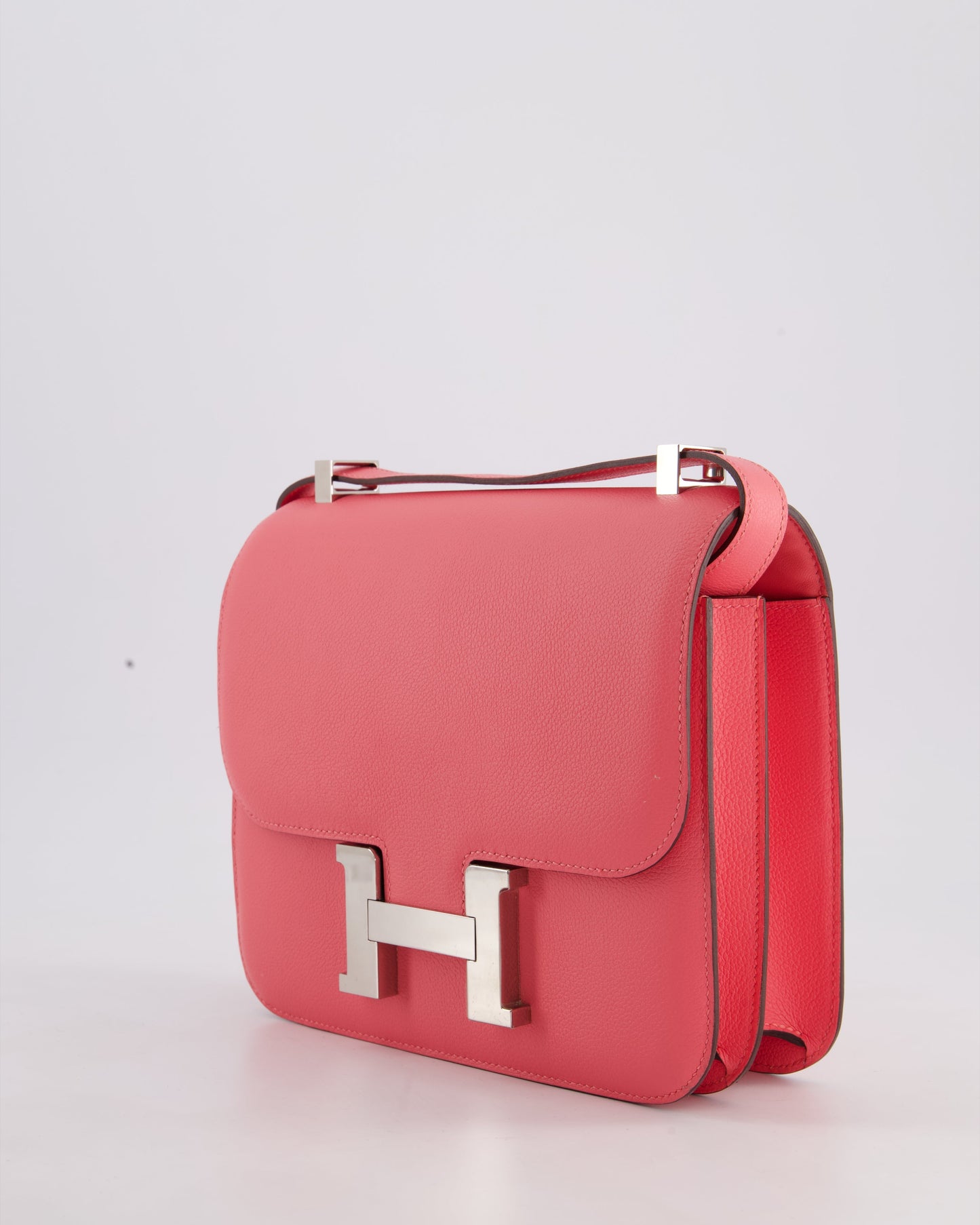 *HOT* Hermès Constance 24cm Bag in Rose Azalee Evercolour Leather with Palladium Hardware