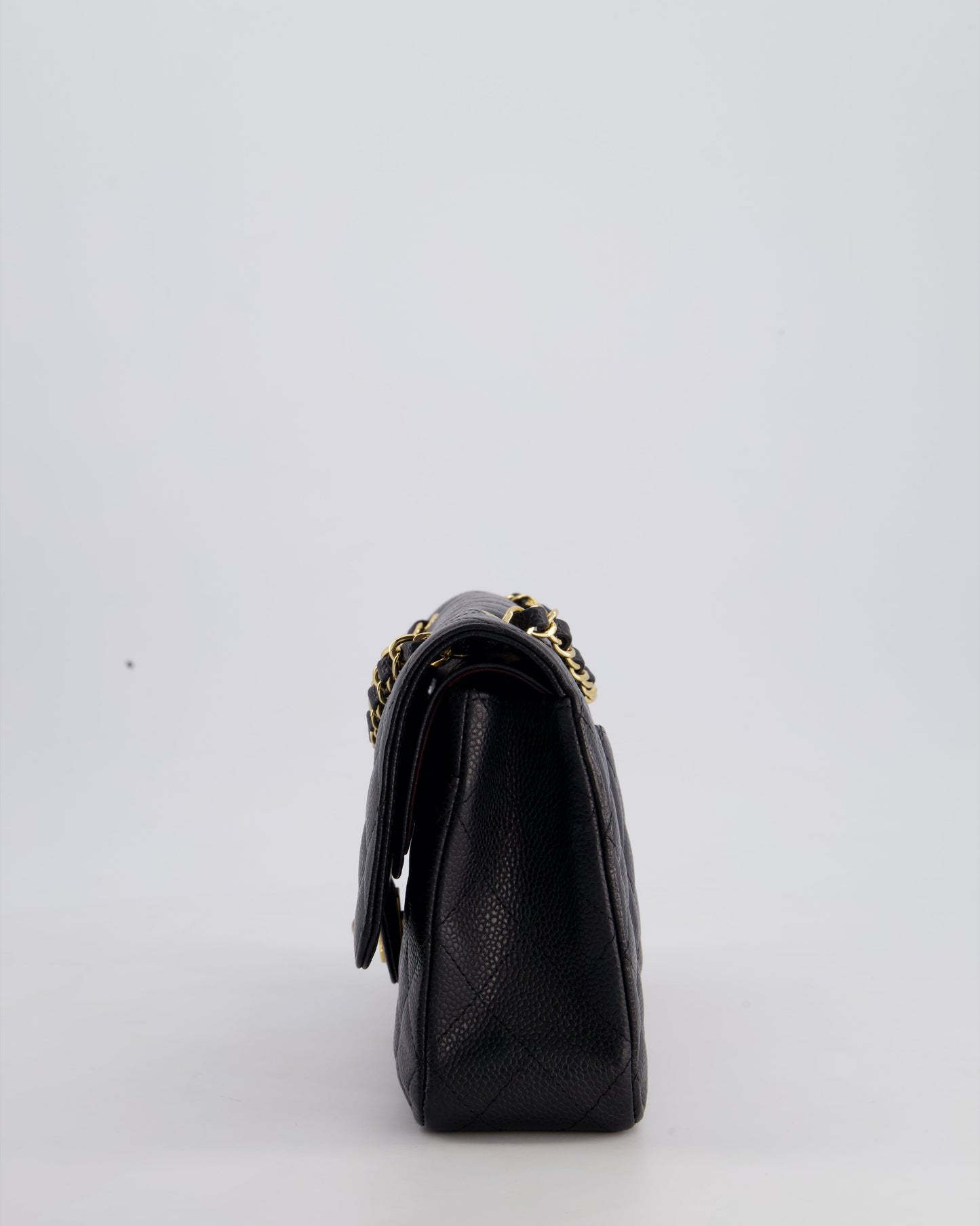 Chanel Medium Black Classic Double Flap Bag in Caviar Leather with Gold Hardware