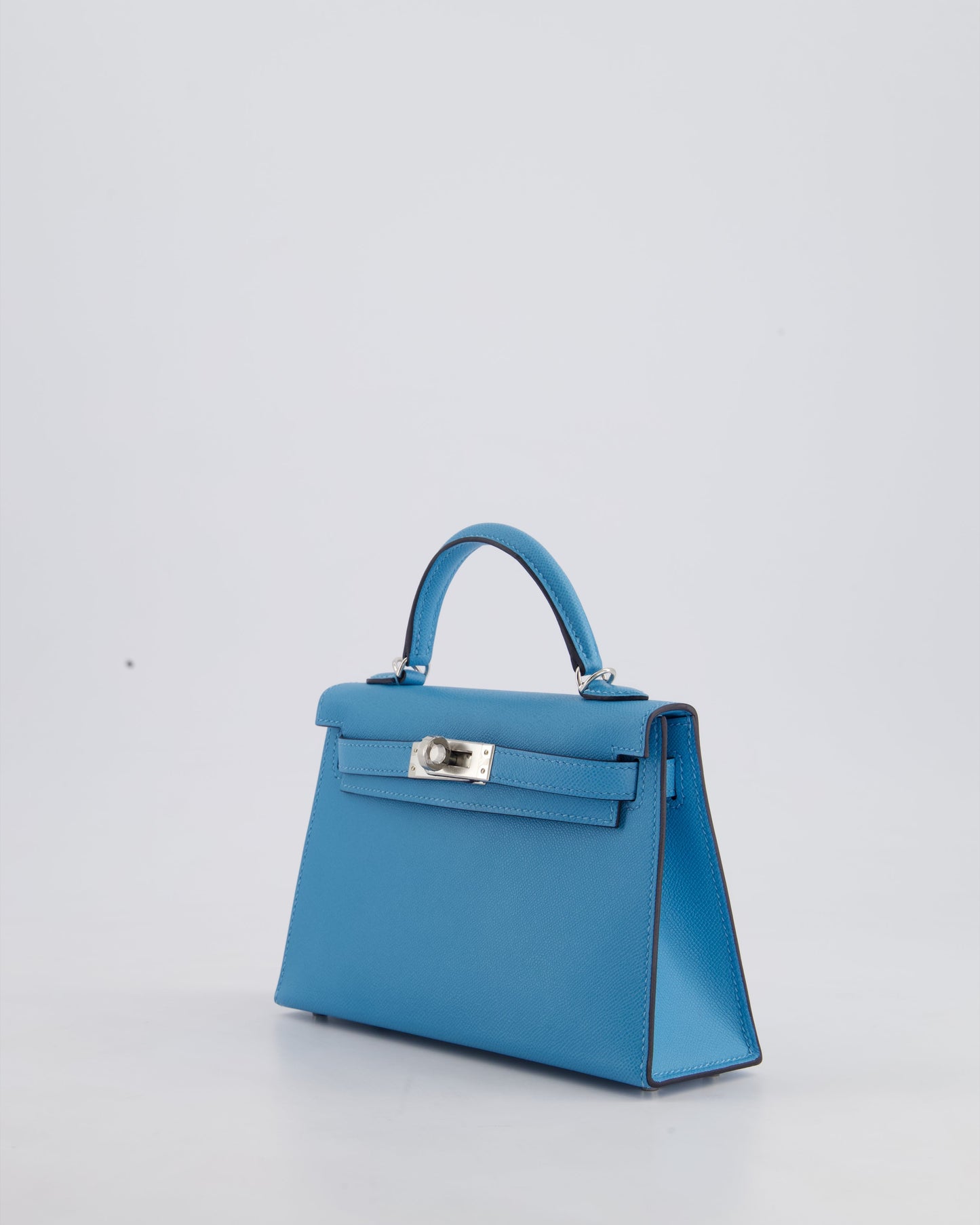 *HOT* Hermès Mini Kelly II 20cm in Bleu Du Nord Madame Leather with Palladium Hardware