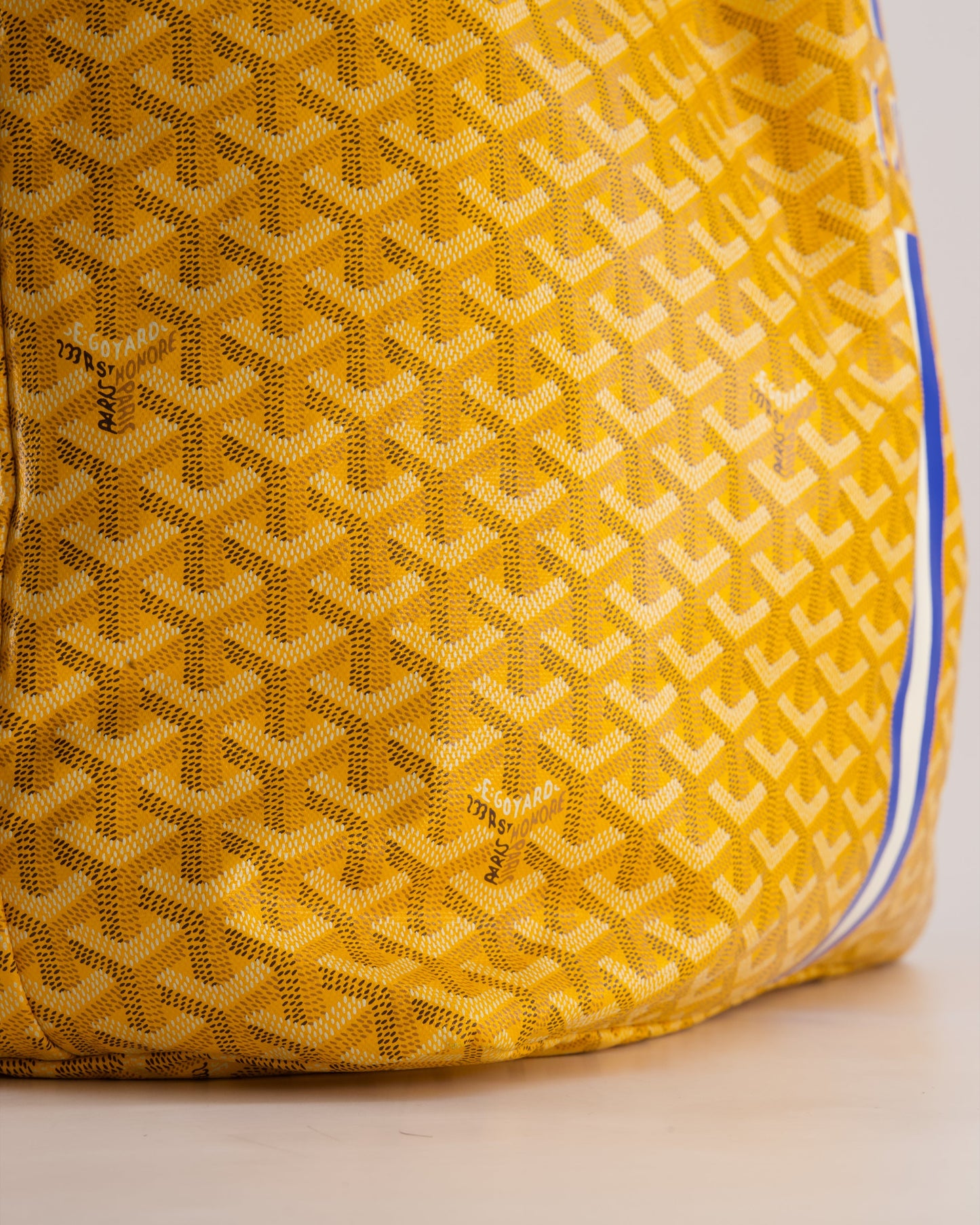 Goyard Saint Louis GM Yellow Personalised Shoulder Tote Bag