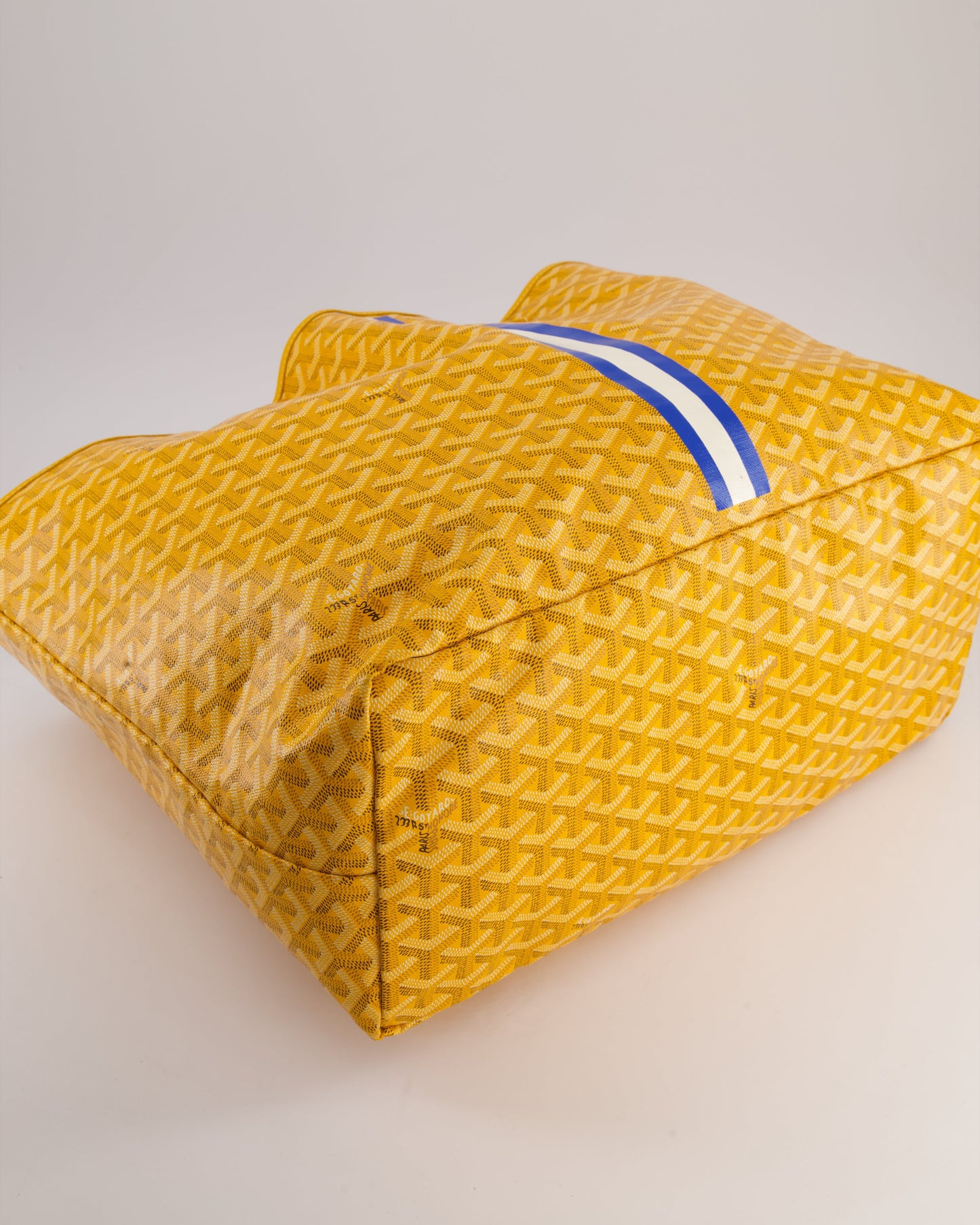 Goyard Saint Louis GM Yellow Personalised Shoulder Tote Bag