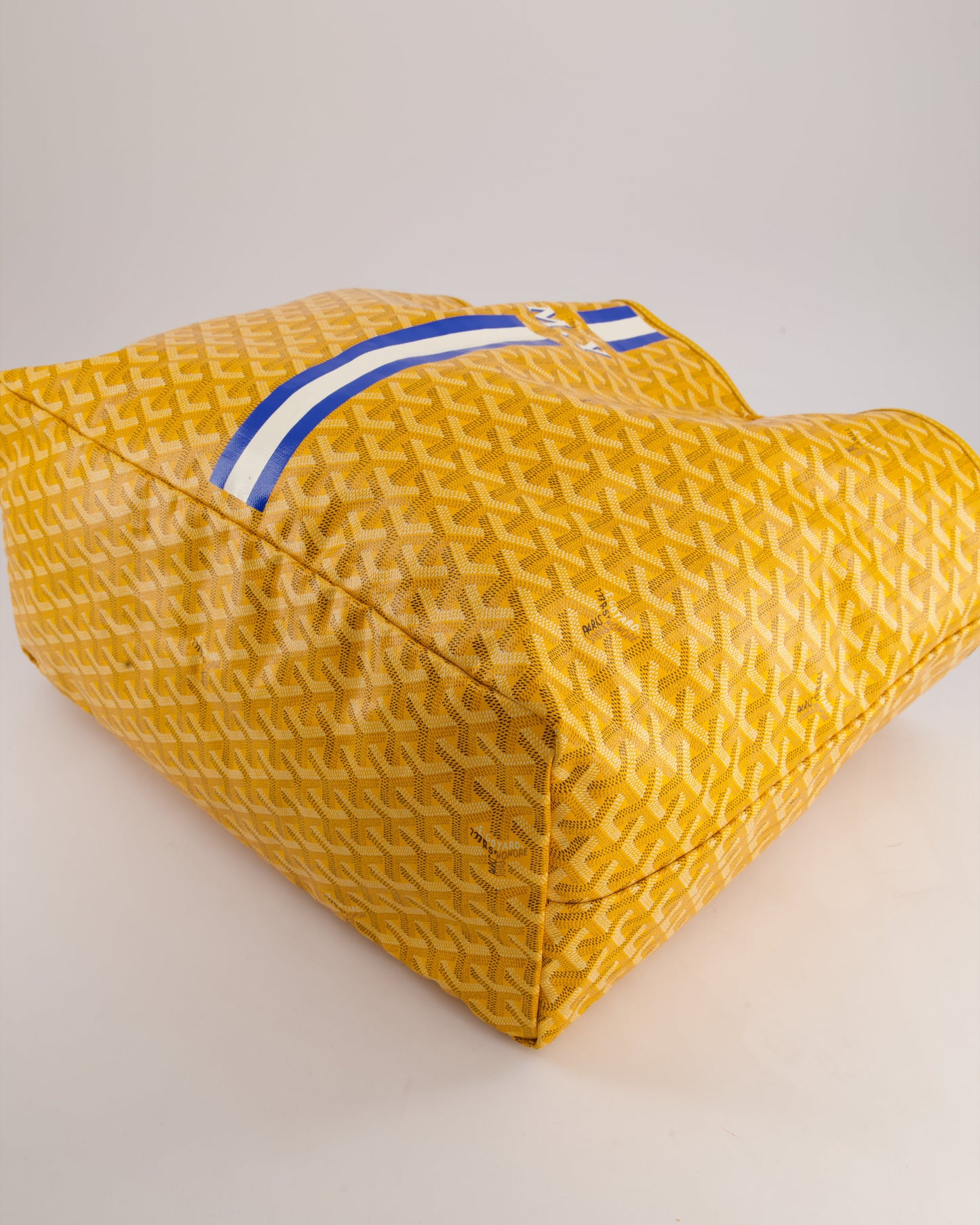 Goyard Saint Louis GM Yellow Personalised Shoulder Tote Bag